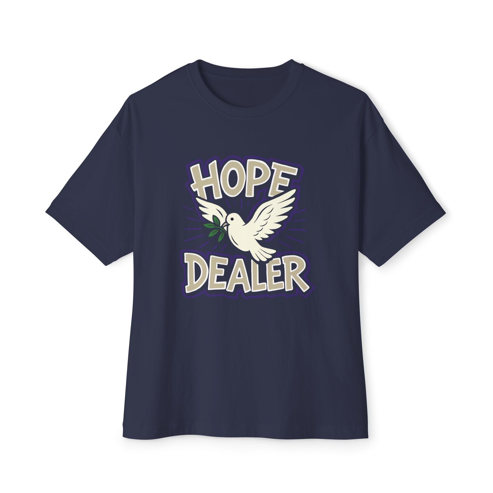 Hope Dealer | Witty Christian Dove T Shirt | Oversized Boxy Tee