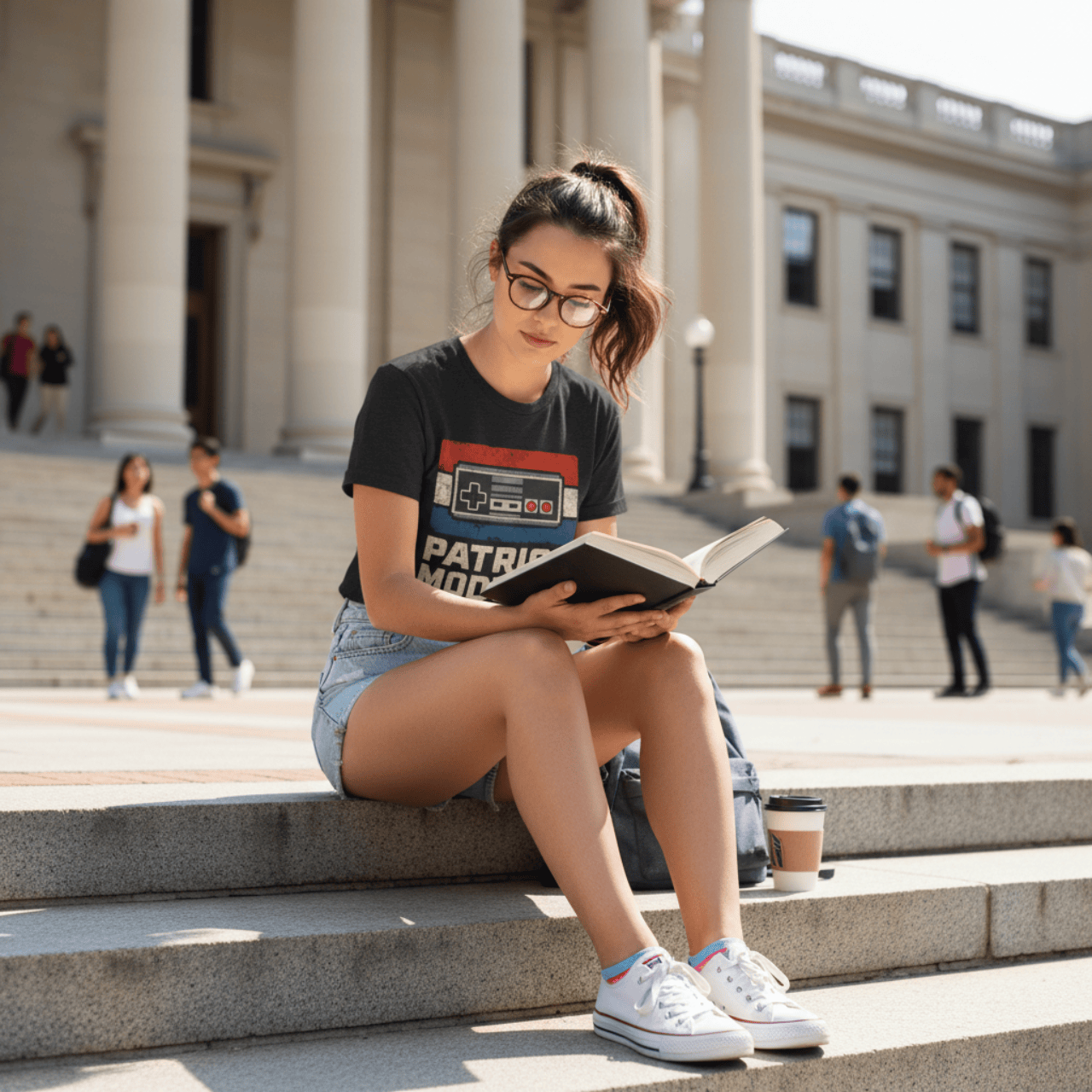 Patriot Mode On | Retro Game Controller (Vintage Gamer Style) | Graphic Tee