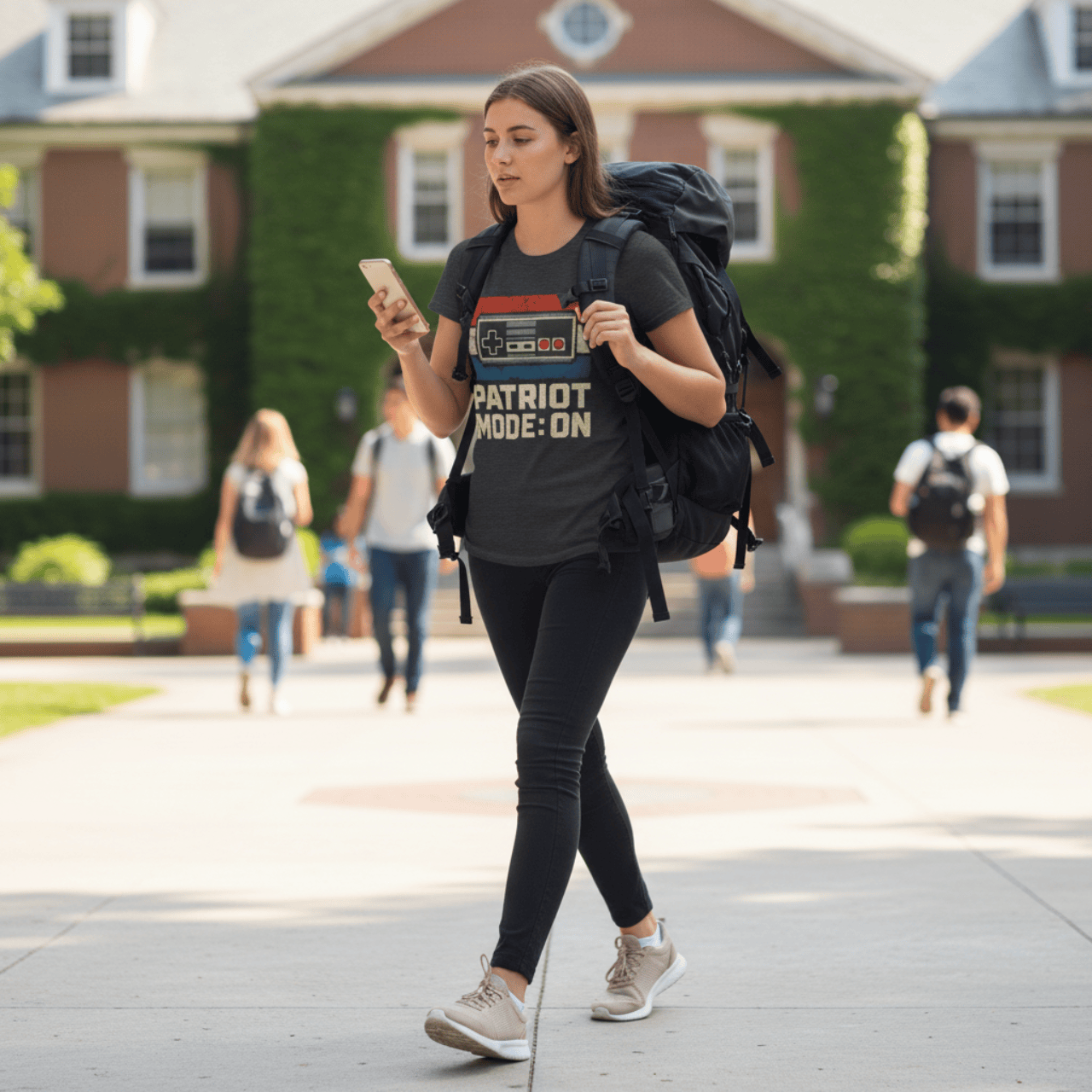 Patriot Mode On | Retro Game Controller (Vintage Gamer Style) | Graphic Tee