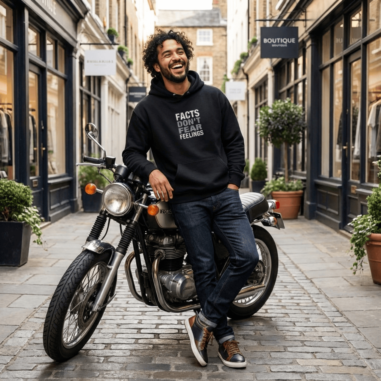 Facts Don't Fear Feelings | Embroidered Sweatshirt | Hoodie