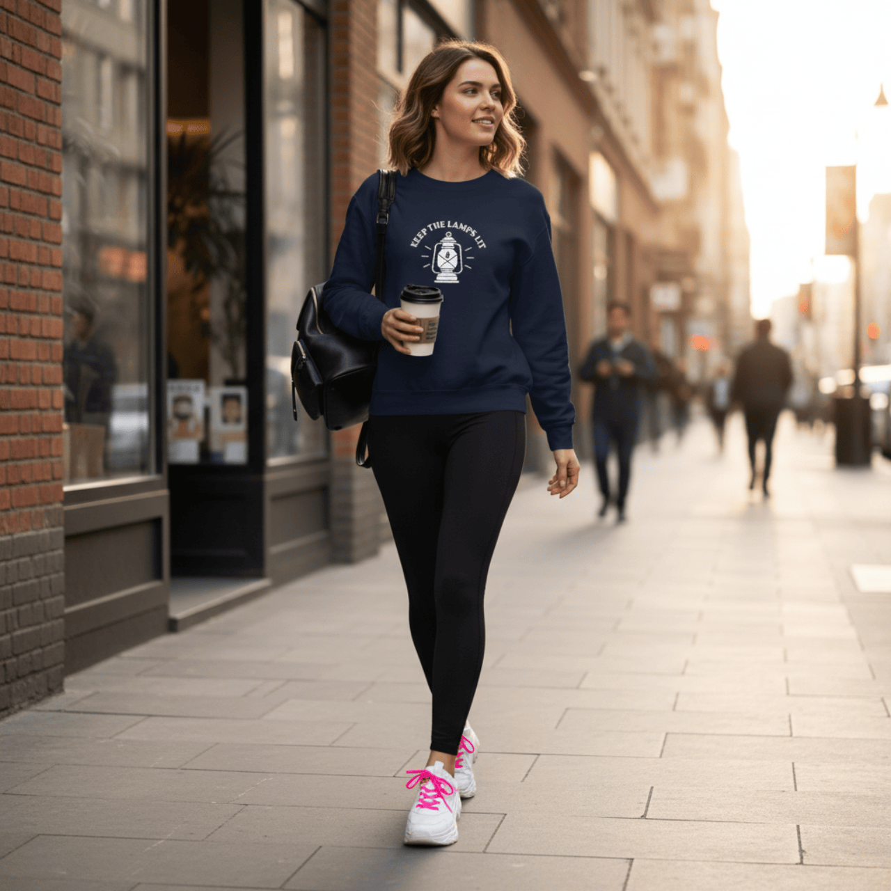 Keep The Lamps Lit | Embroidered Christian Sweater | Crewneck Sweatshirt