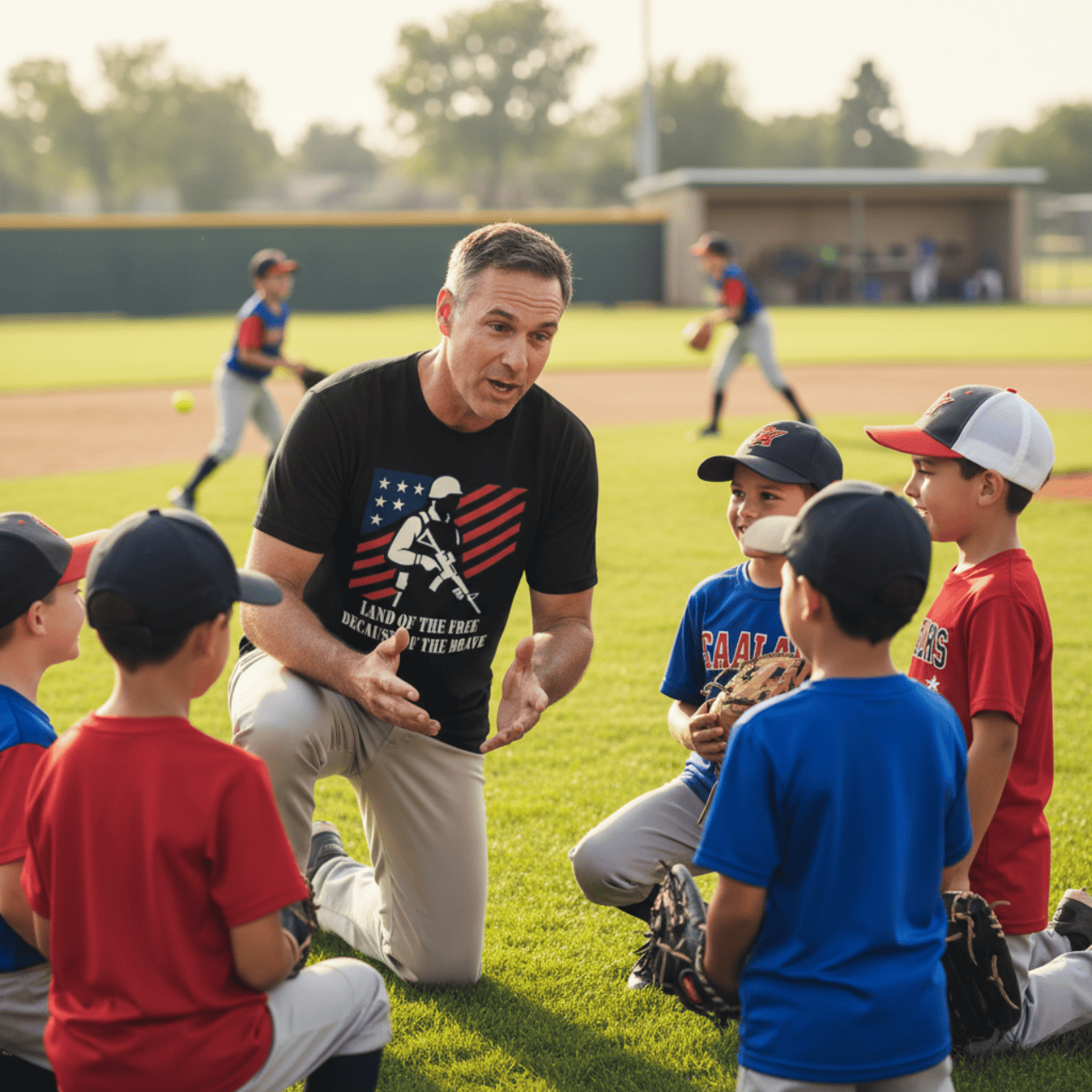 Land of the Free Because of the Brave | American Valor Edition | Graphic Tee