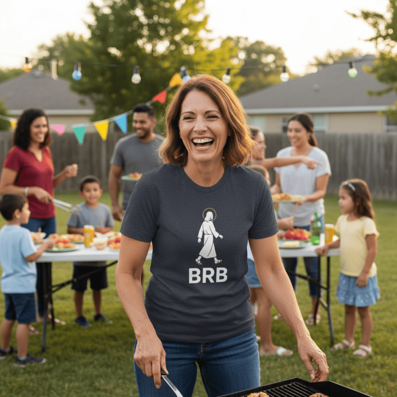 BRB Jesus | Funny Premium Christian T Shirt | Graphic Tee