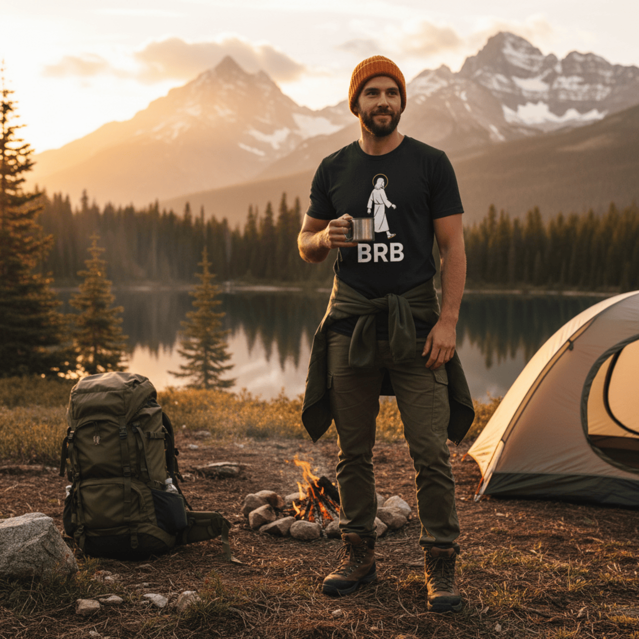 BRB Jesus | Funny Premium Christian T Shirt | Graphic Tee