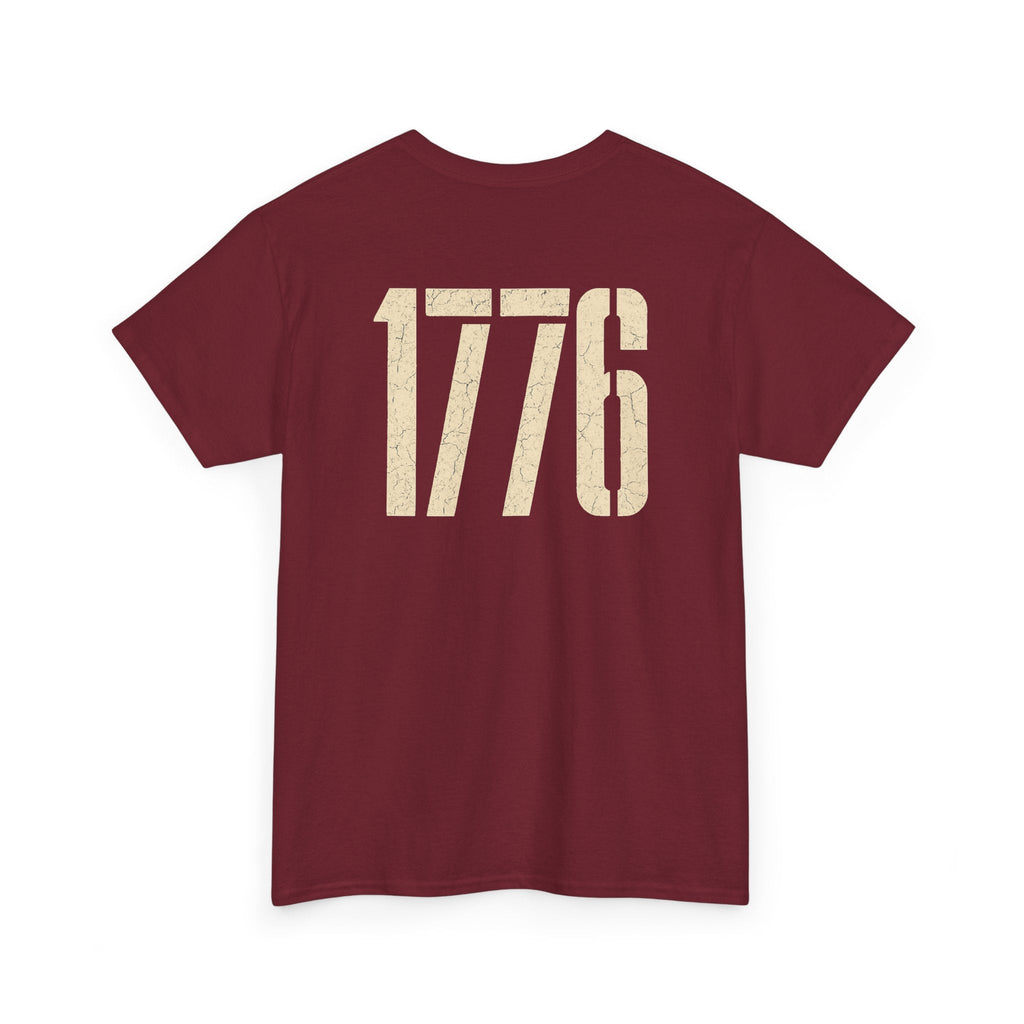 1776 Land of the Free | Retro Eagle Emblem | Double Print Classic Tee