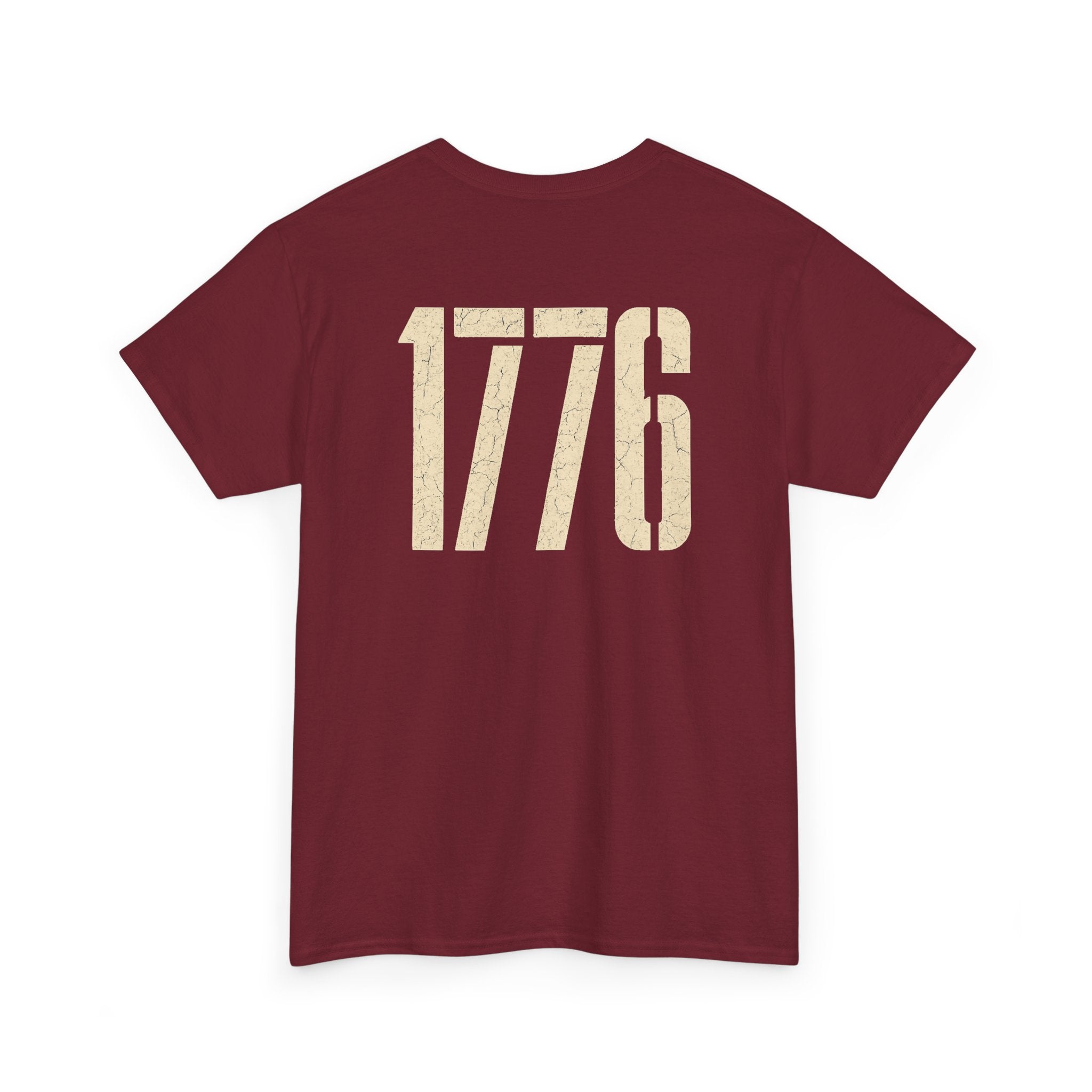 1776 Land of the Free | Retro Eagle Emblem | Double Print Classic Tee
