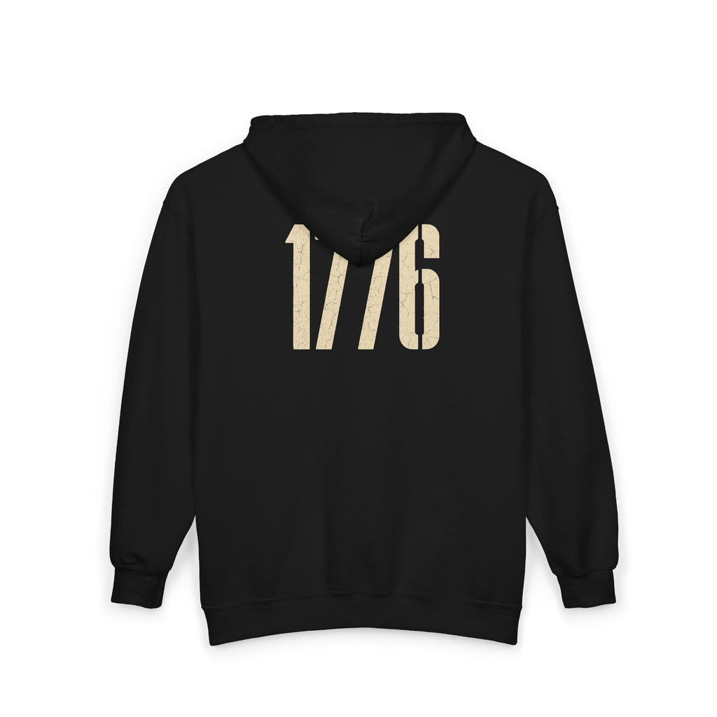 Hoodie 1776 Zip Hoodie with Colonial Eagle — Patriotic American Revolution Sweatshirt