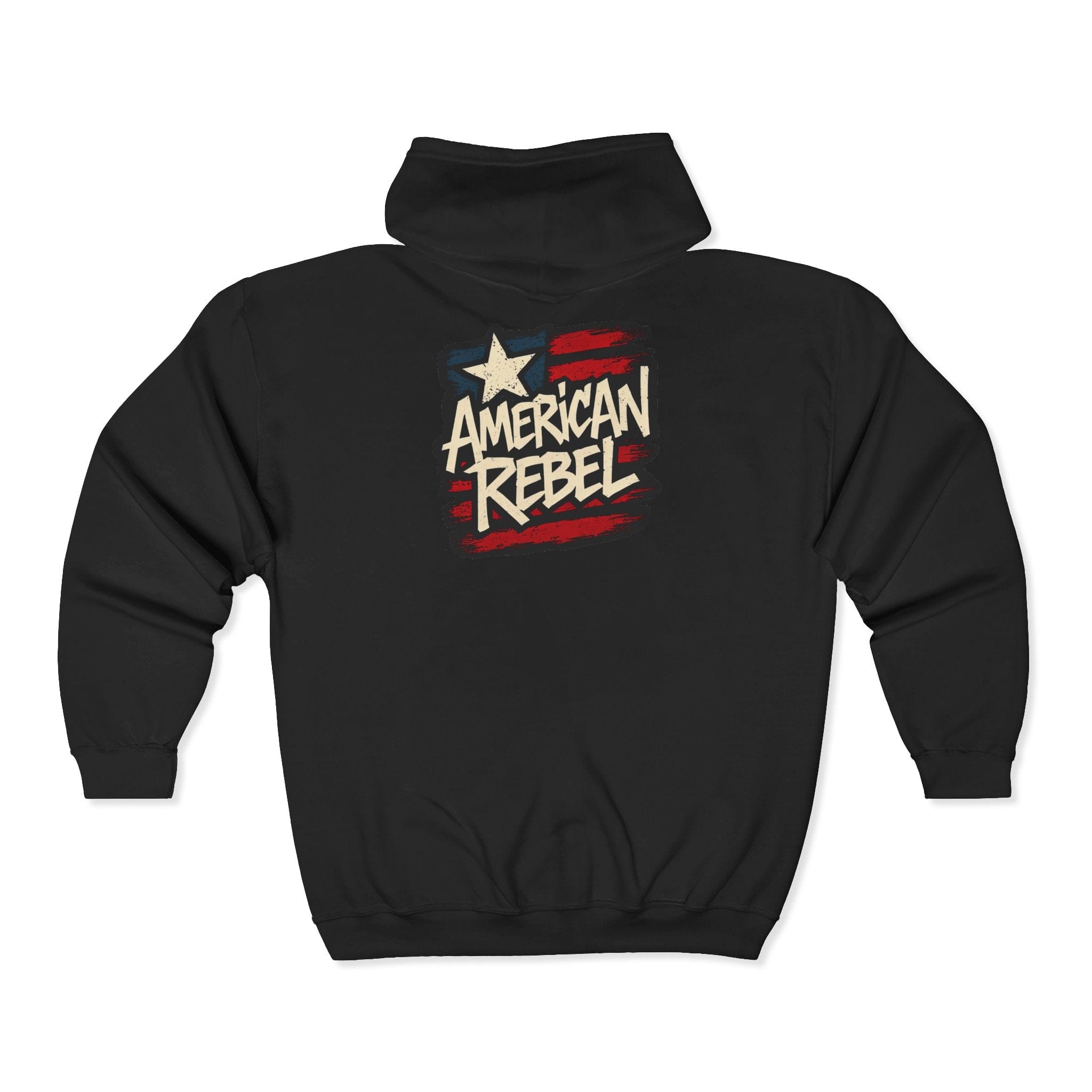 Hoodie American Rebel | Double Printed Graphic Zip-Up | Hoodie