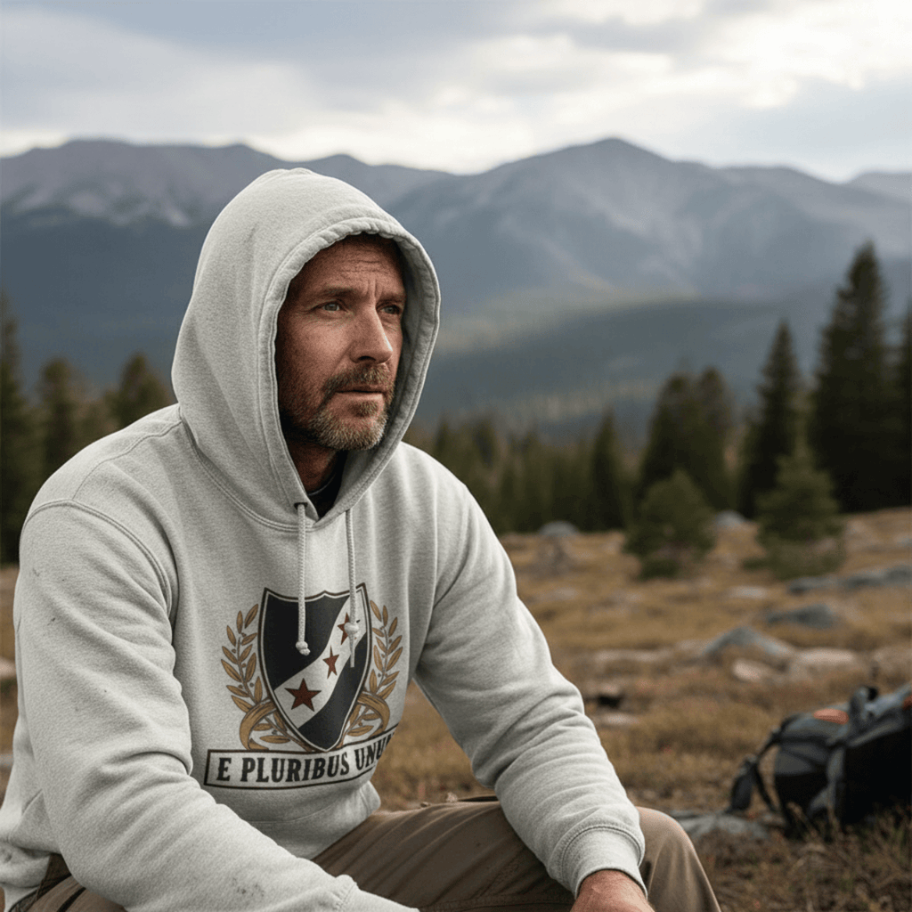 Hoodie E Pluribus Unum Crest | Vintage Shield Midweight Pullover | Hoodie