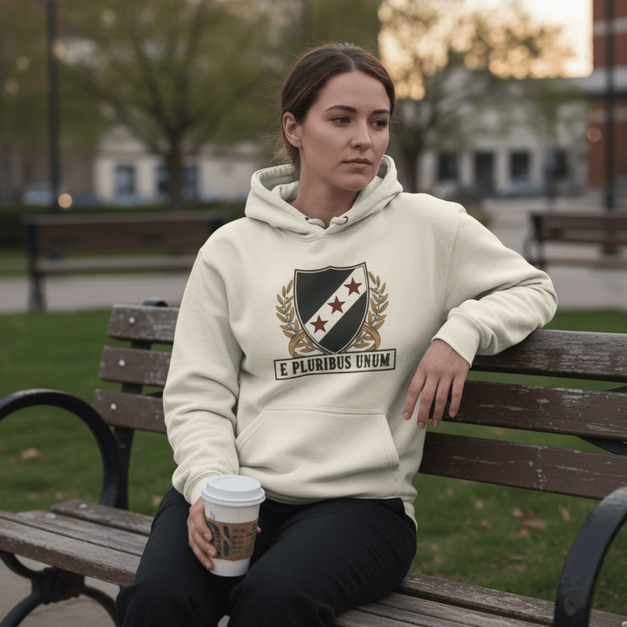 Hoodie E Pluribus Unum Crest | Vintage Shield Midweight Pullover | Hoodie