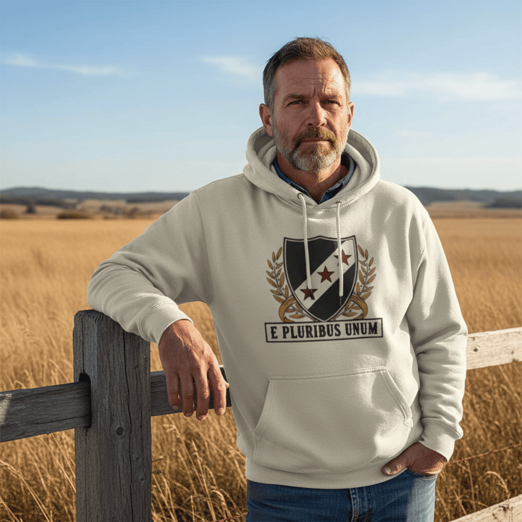 Hoodie E Pluribus Unum Crest | Vintage Shield Midweight Pullover | Hoodie