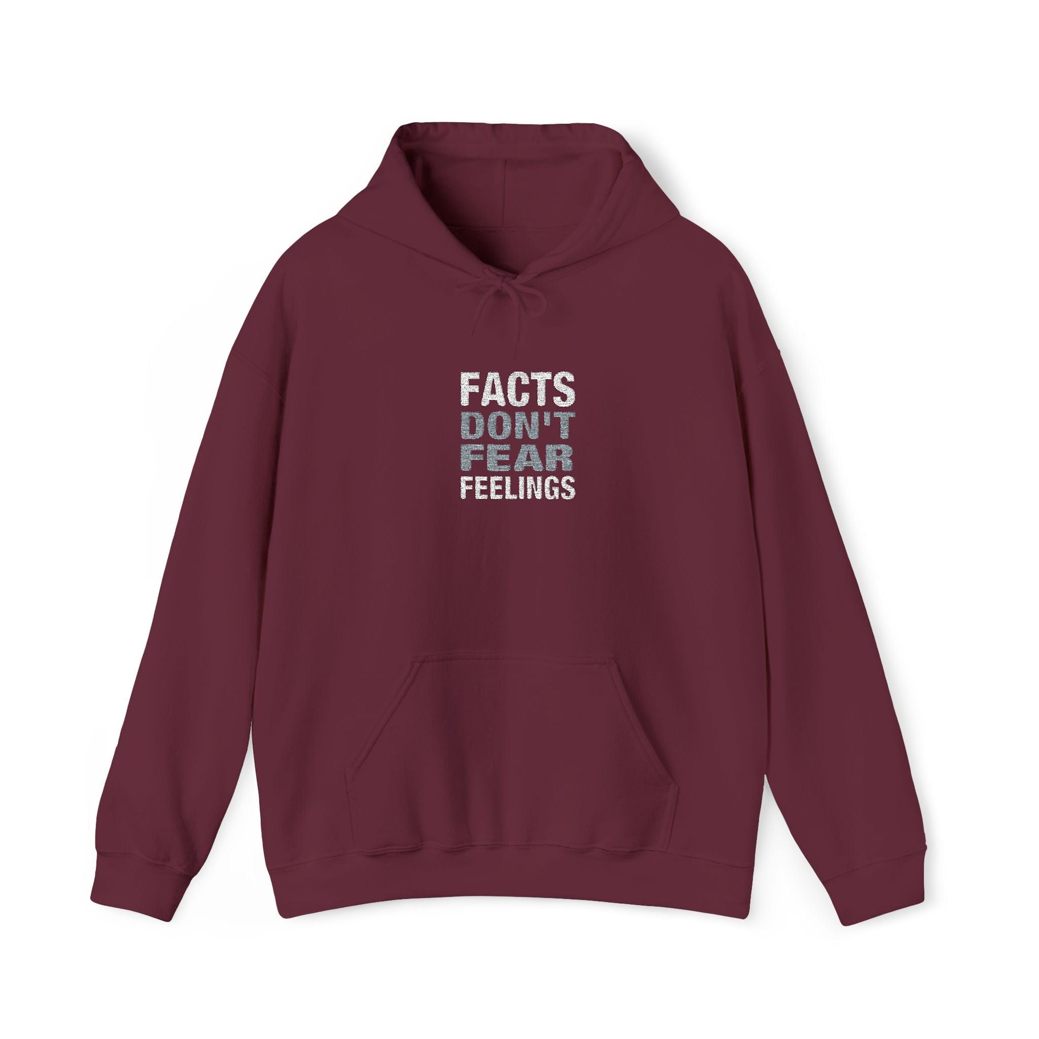 Hoodie Facts Don't Fear Feelings | Embroidered Sweatshirt | Hoodie