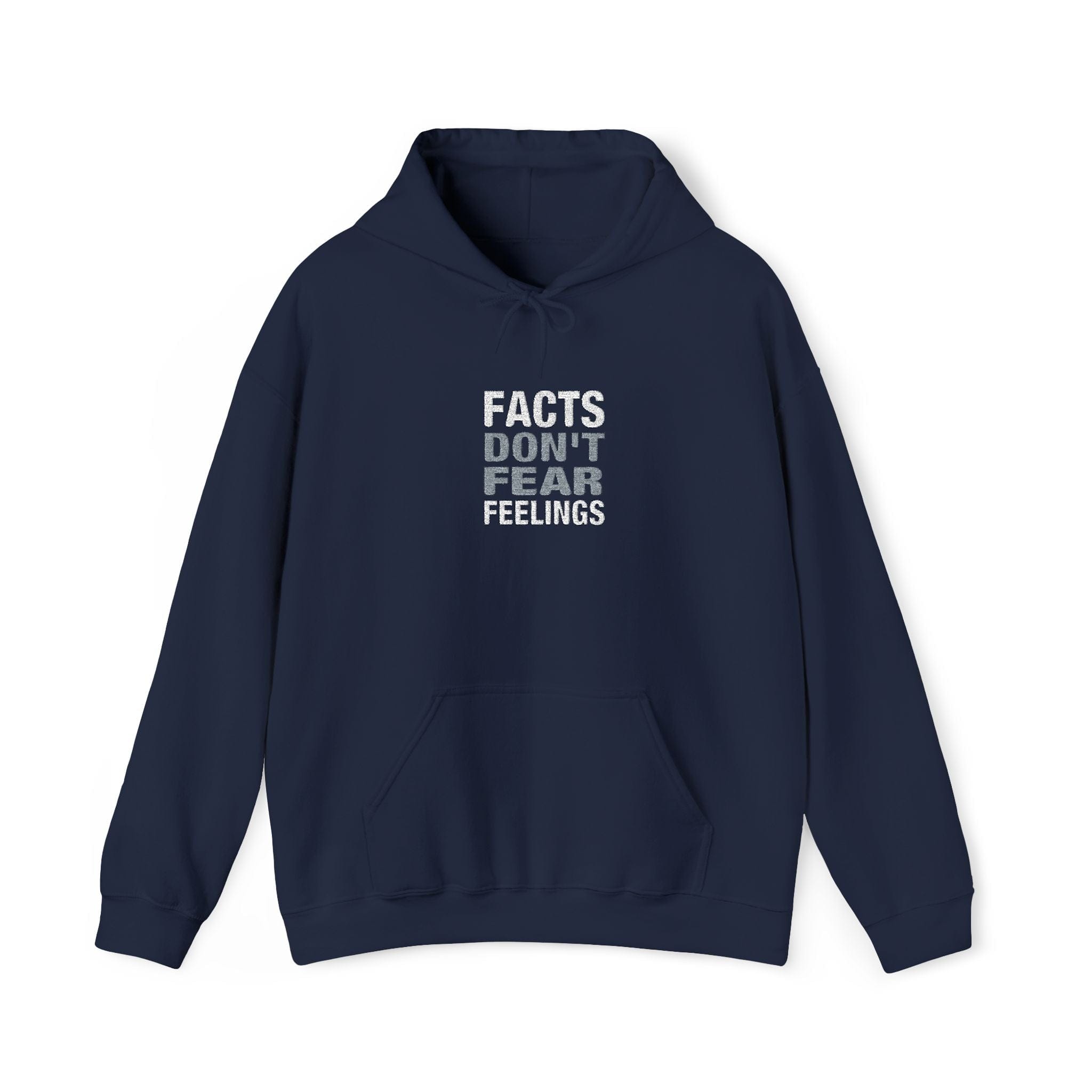 Hoodie Facts Don't Fear Feelings | Embroidered Sweatshirt | Hoodie