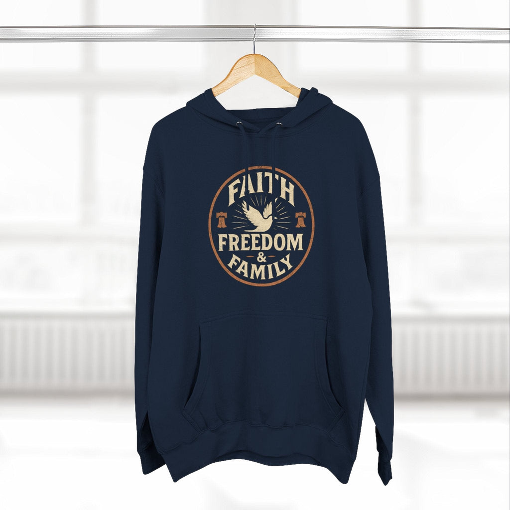 Hoodie Faith Freedom & Family | Patriotic Dove Midweight Pullover | Hoodie