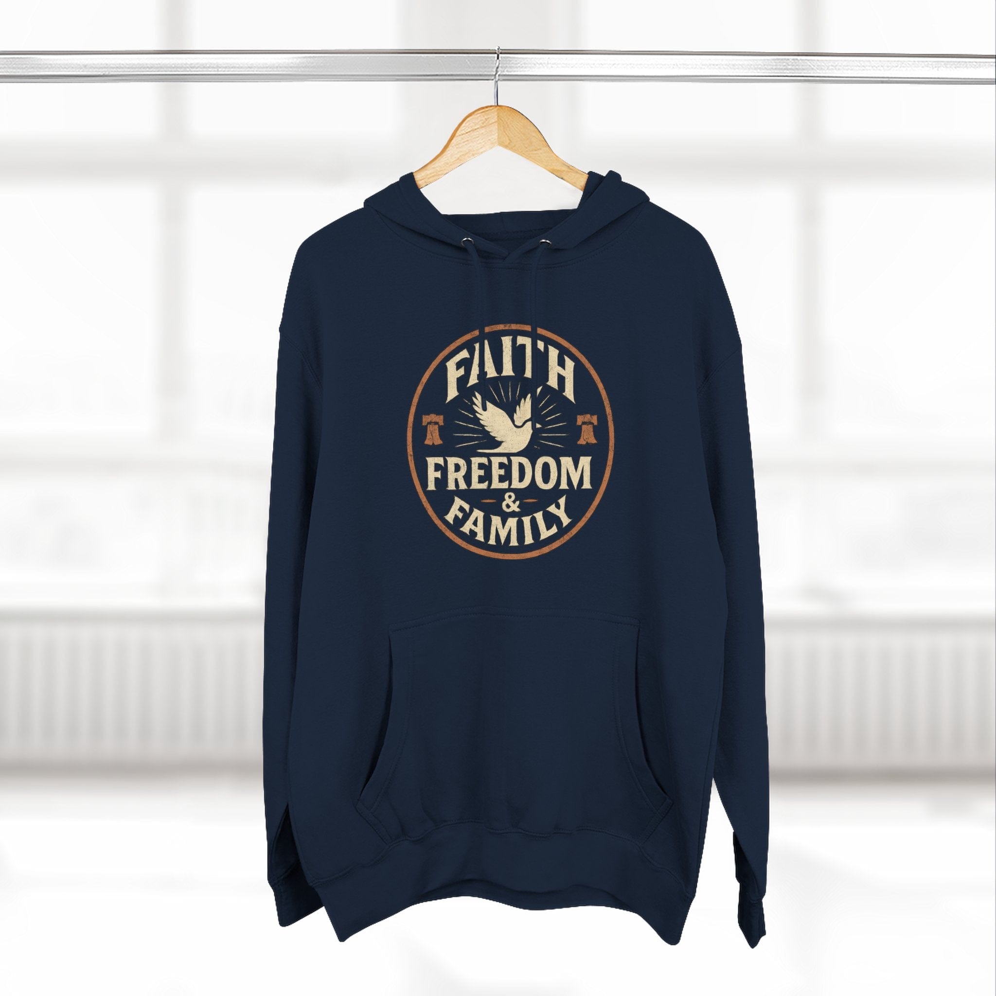 Hoodie Faith Freedom & Family | Patriotic Dove Midweight Pullover | Hoodie