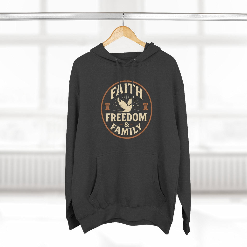 Hoodie Faith Freedom & Family | Patriotic Dove Midweight Pullover | Hoodie
