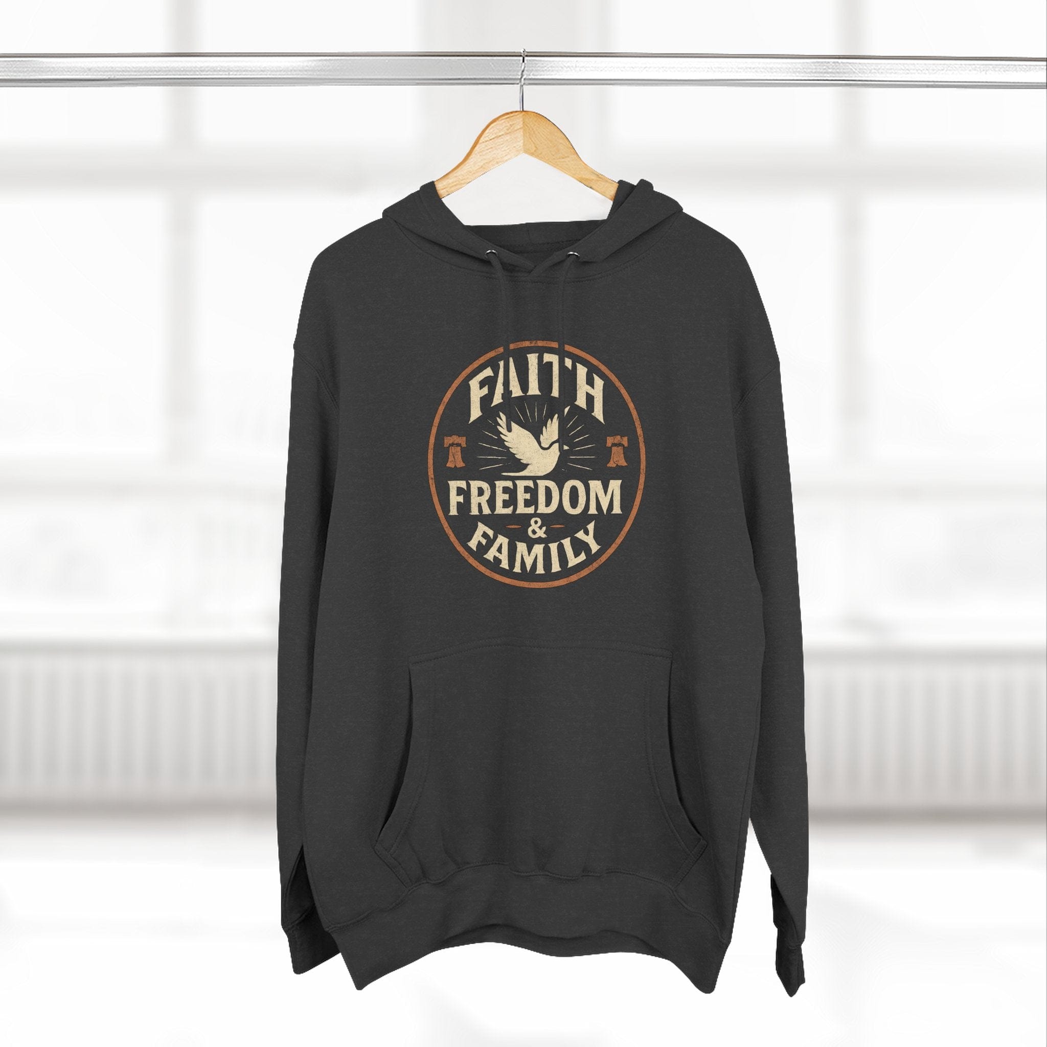 Hoodie Faith Freedom & Family | Patriotic Dove Midweight Pullover | Hoodie