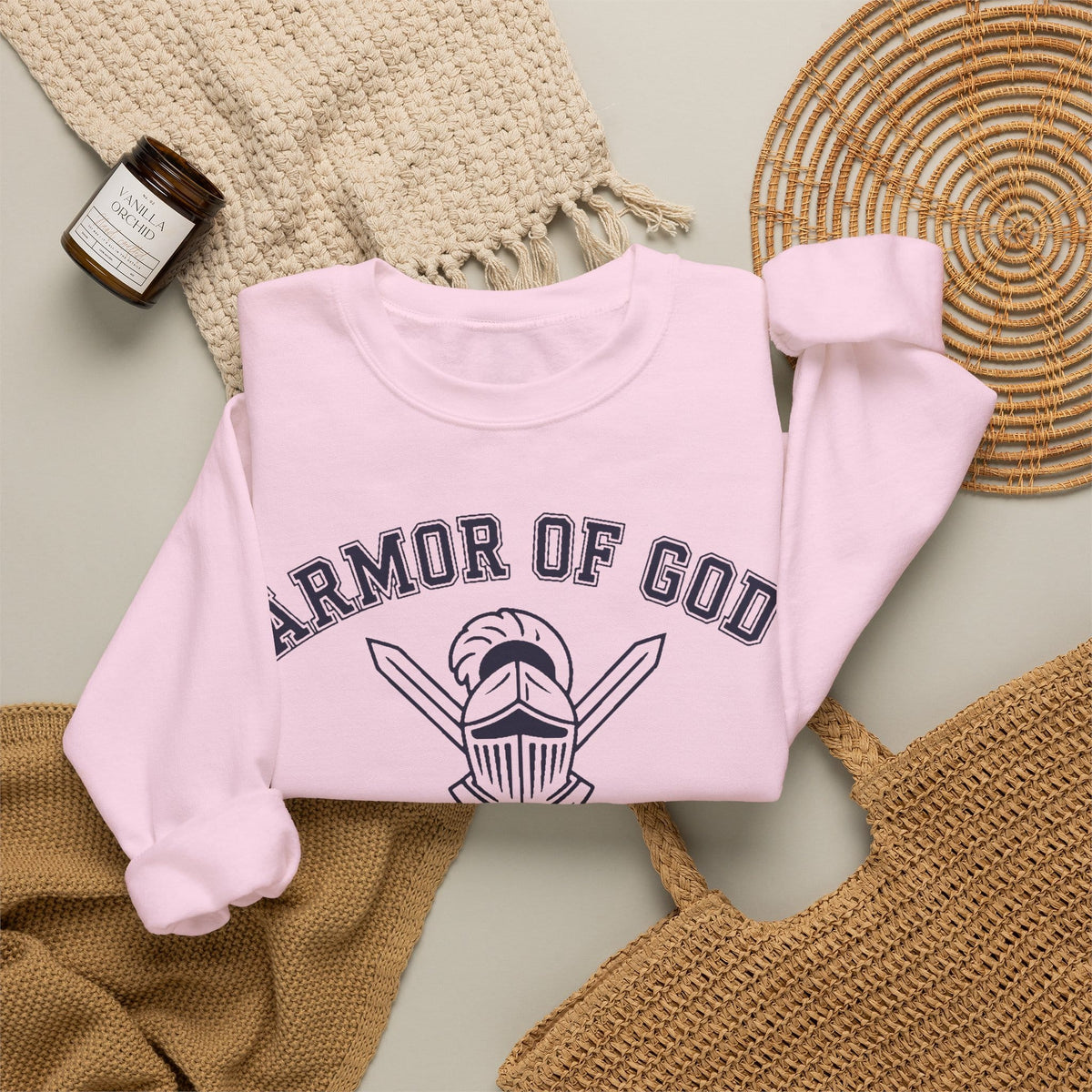 Sweatshirt Armor of God Training Department — Christian Crewneck Sweatshirt