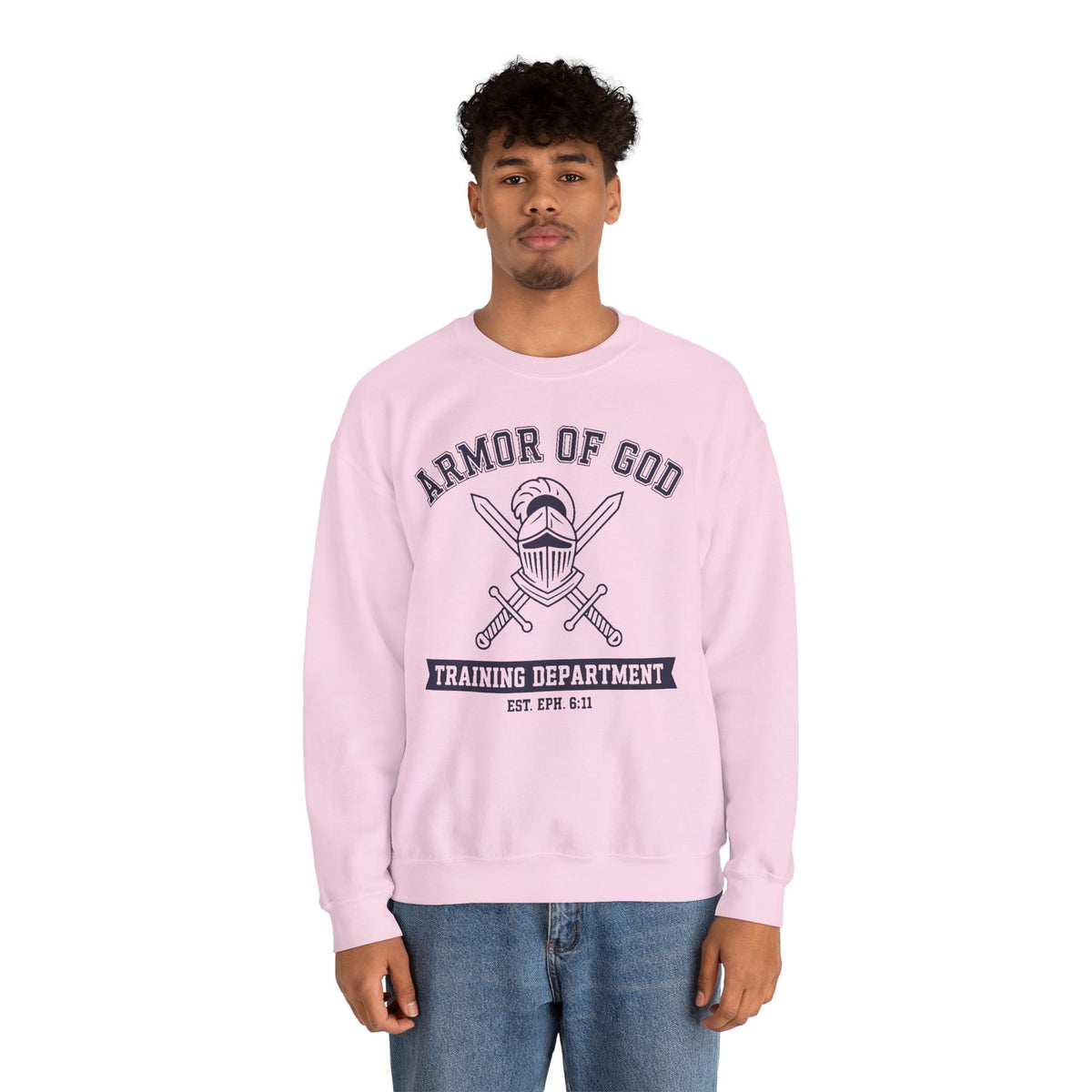 Sweatshirt Armor of God Training Department — Christian Crewneck Sweatshirt
