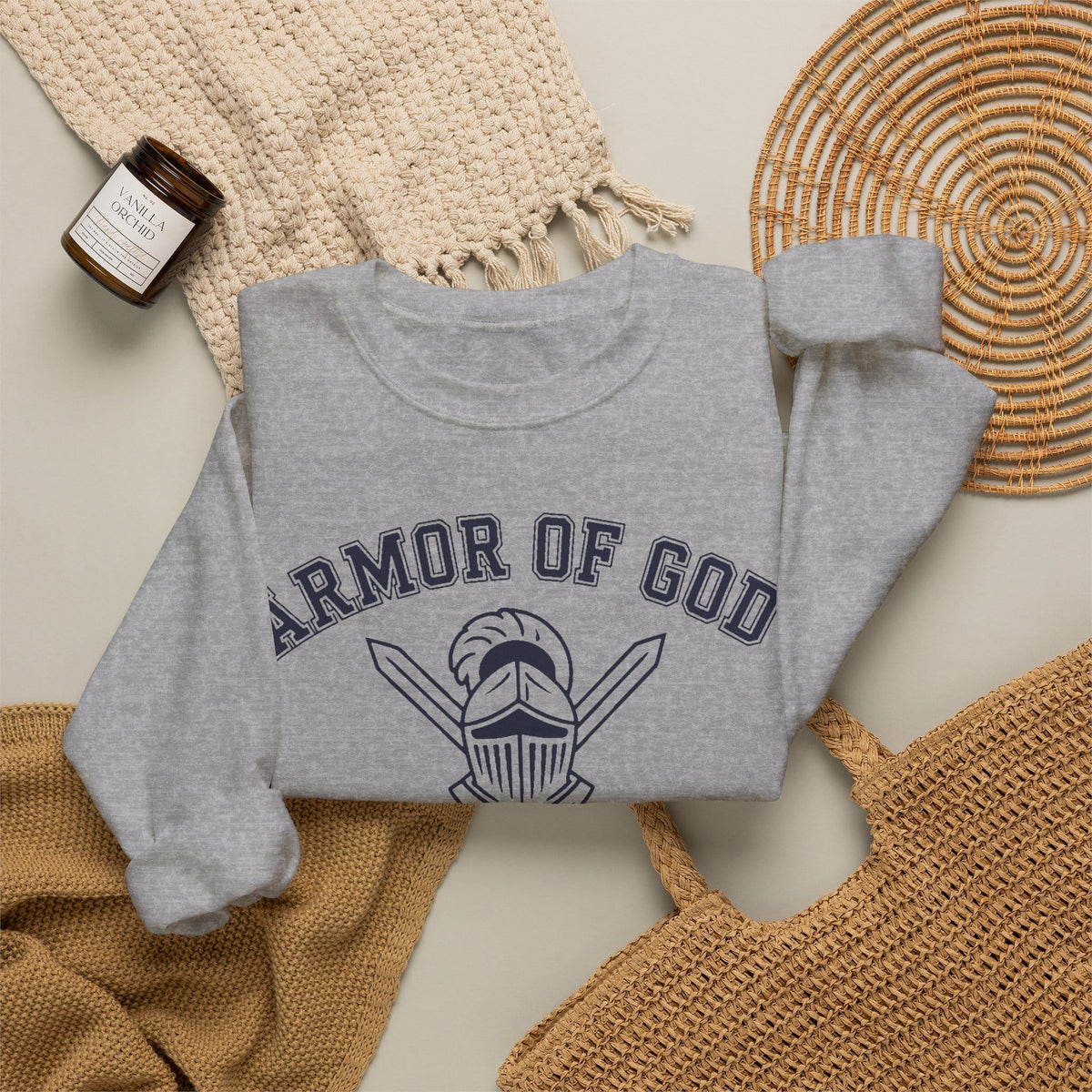 Sweatshirt Armor of God Training Department — Christian Crewneck Sweatshirt