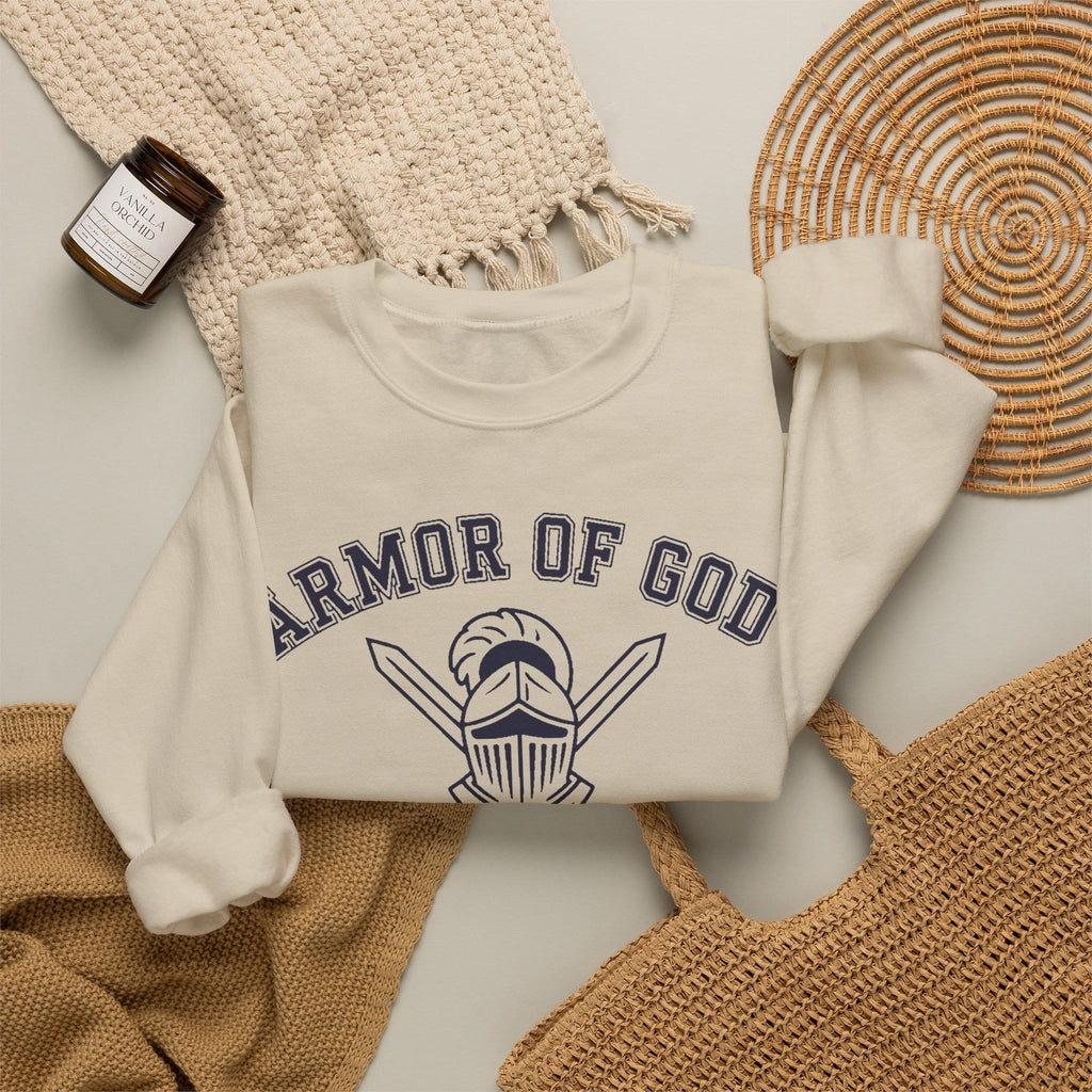 Sweatshirt Armor of God Training Department — Christian Crewneck Sweatshirt