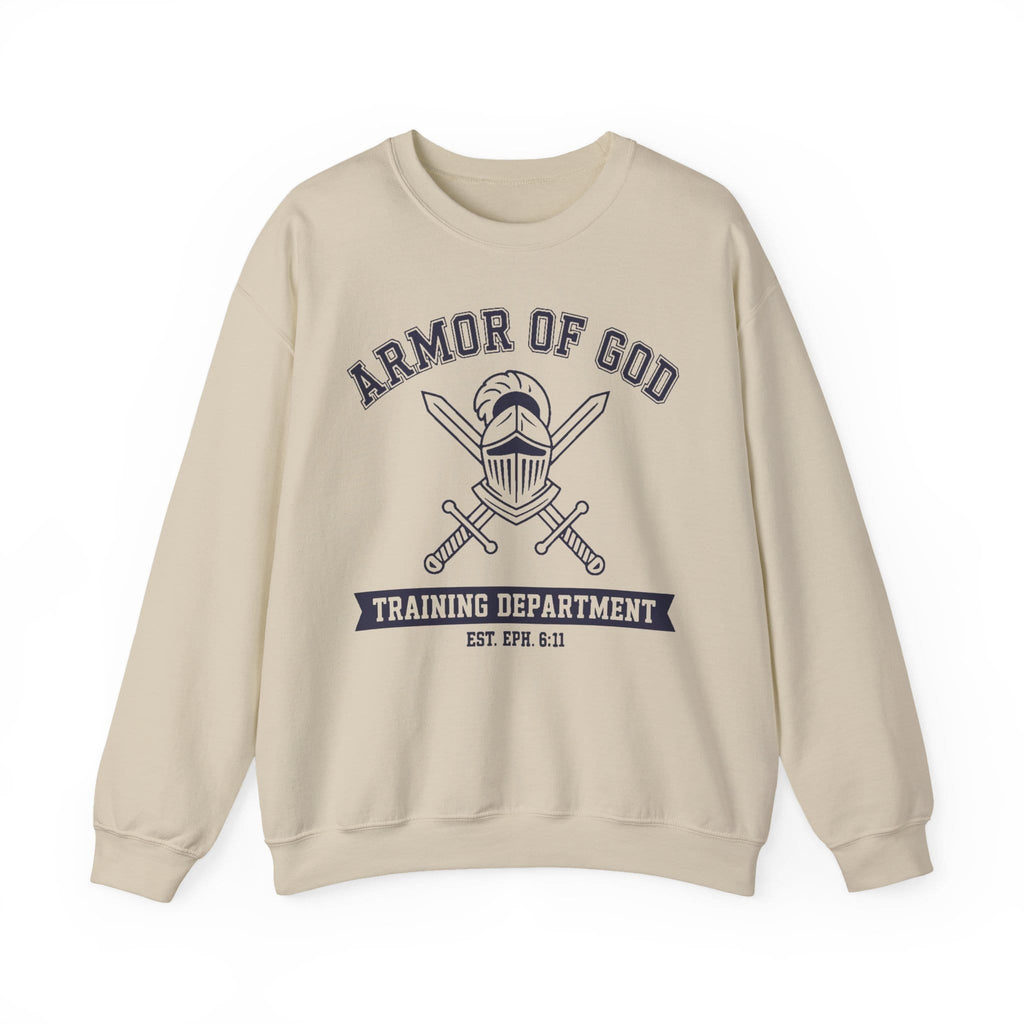 Sweatshirt Armor of God Training Department — Christian Crewneck Sweatshirt