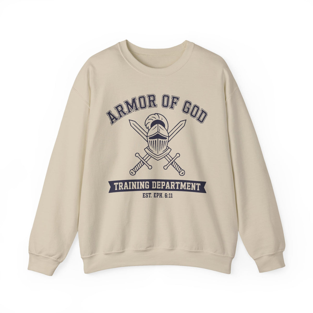 Sweatshirt Armor of God Training Department — Christian Crewneck Sweatshirt