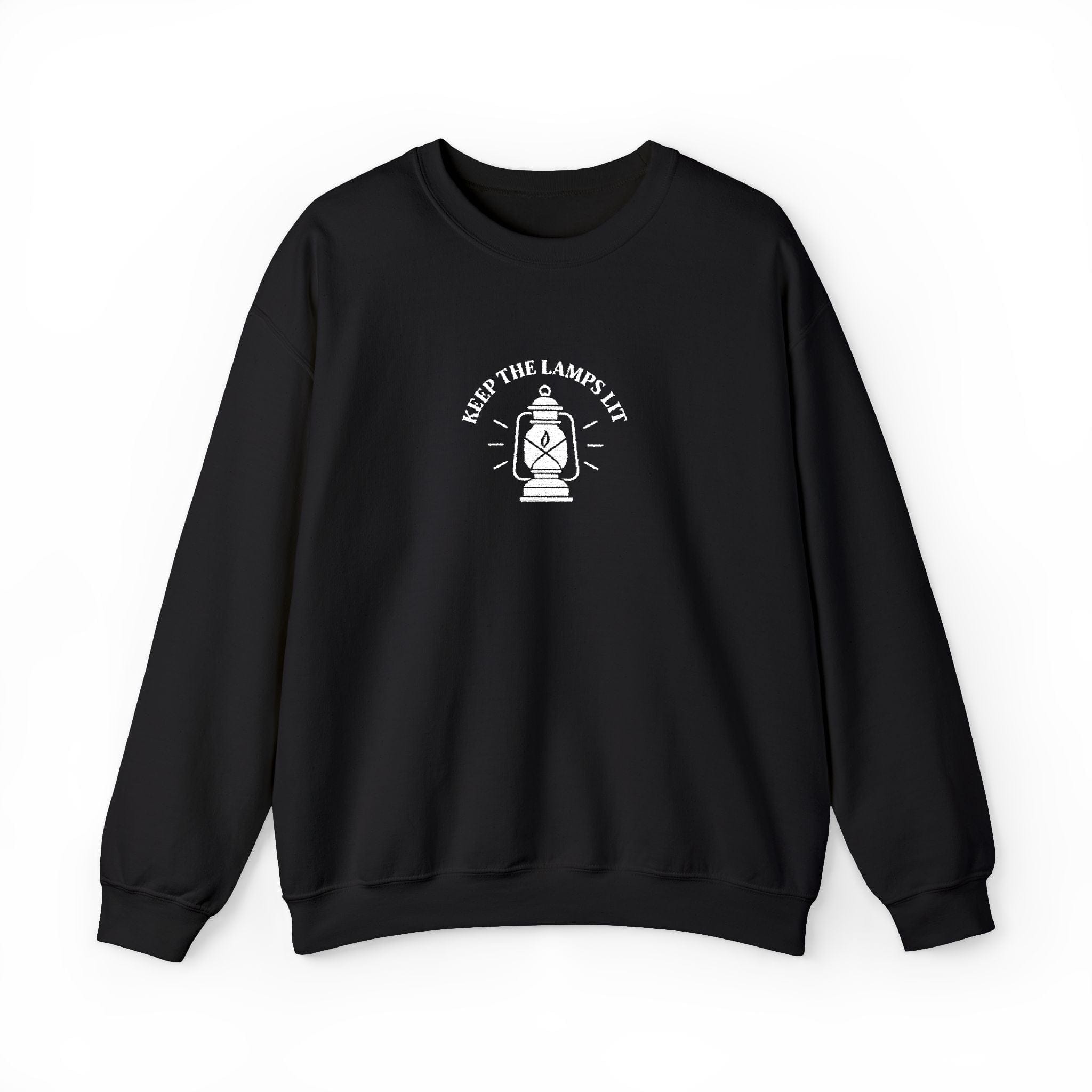 Sweatshirt Keep The Lamps Lit | Embroidered Christian Sweater | Crewneck Sweatshirt