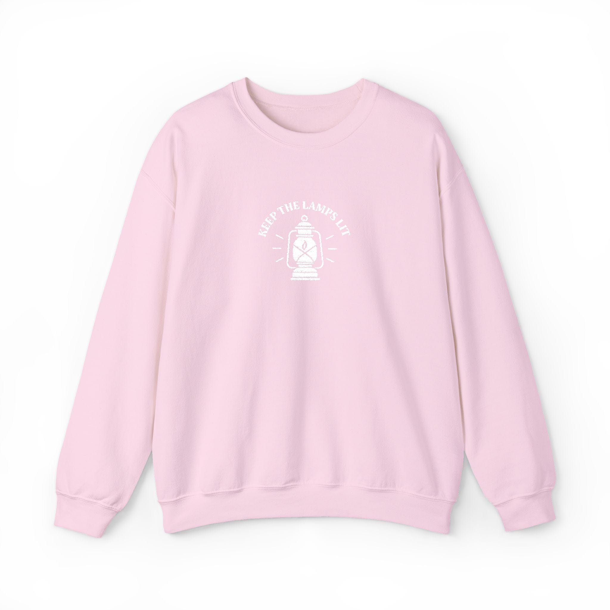 Sweatshirt Keep The Lamps Lit | Embroidered Christian Sweater | Crewneck Sweatshirt