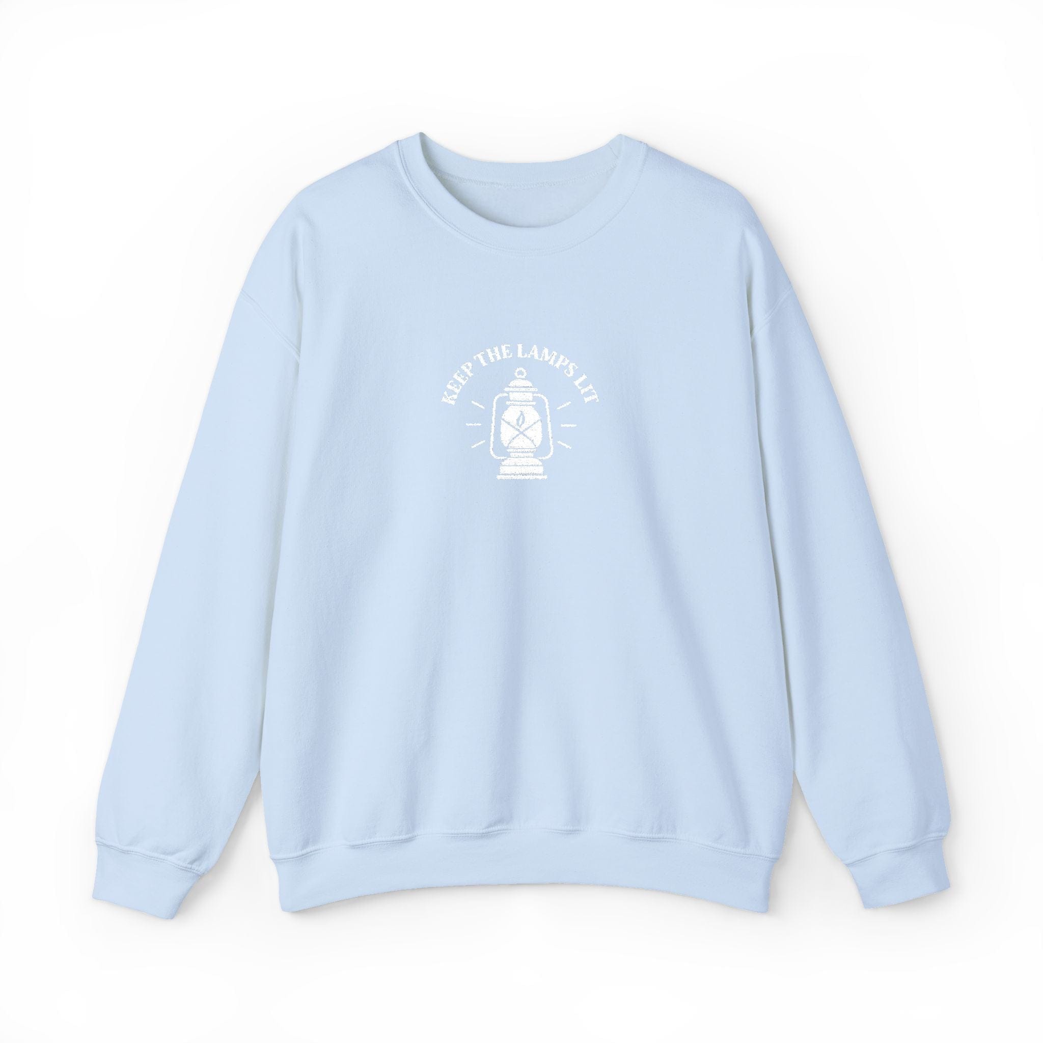 Sweatshirt Keep The Lamps Lit | Embroidered Christian Sweater | Crewneck Sweatshirt
