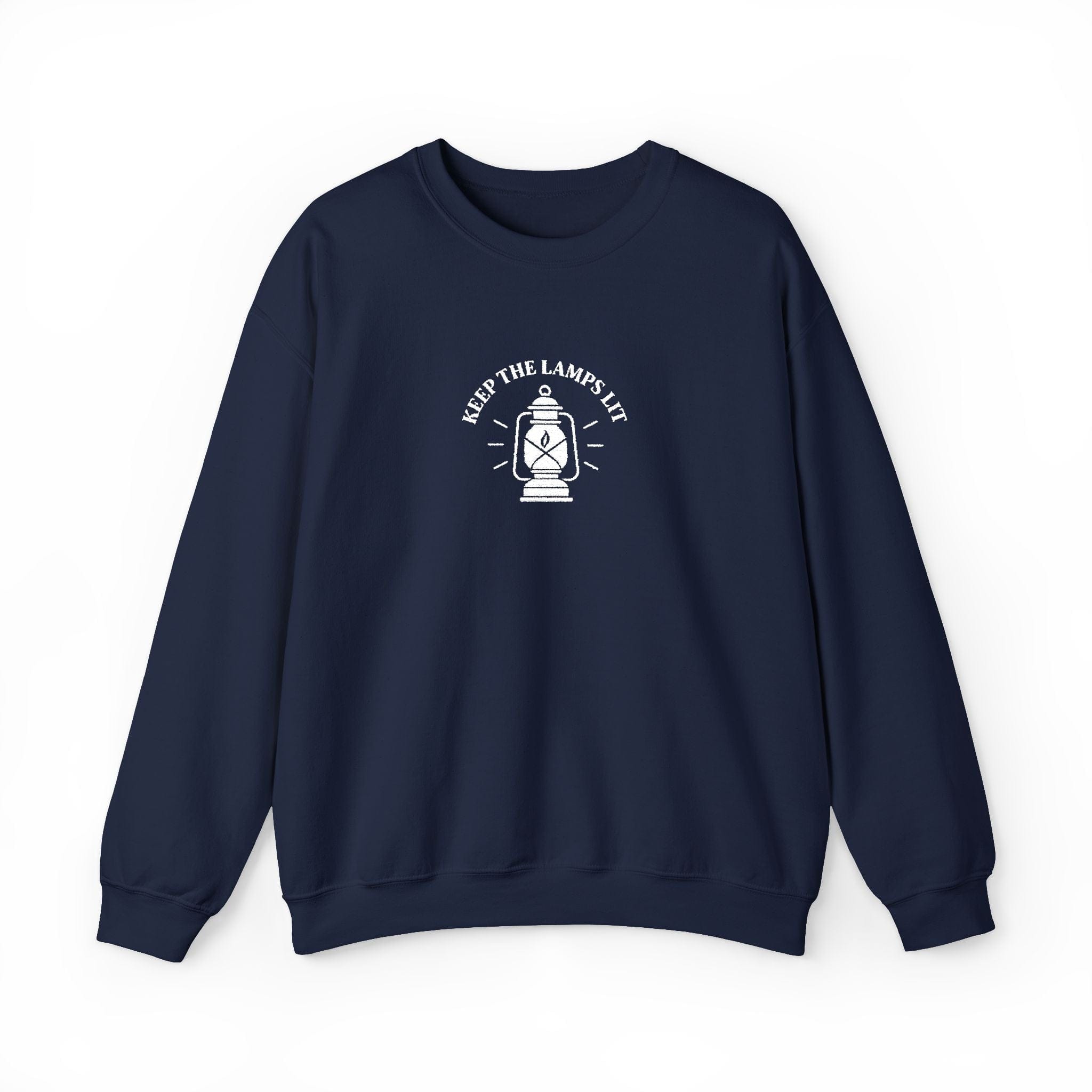 Sweatshirt Keep The Lamps Lit | Embroidered Christian Sweater | Crewneck Sweatshirt