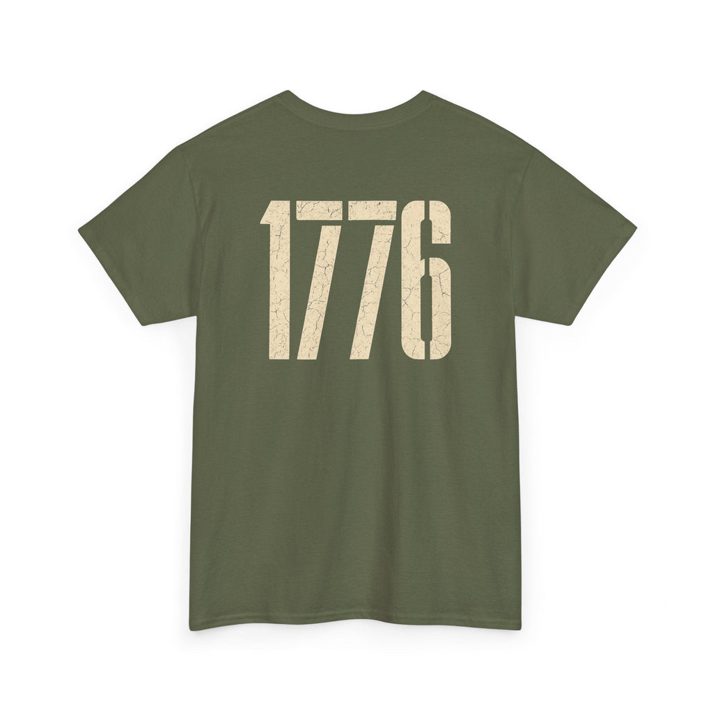 T-Shirt 1776 Land of the Free | Retro Eagle Emblem | Double Print Classic Tee