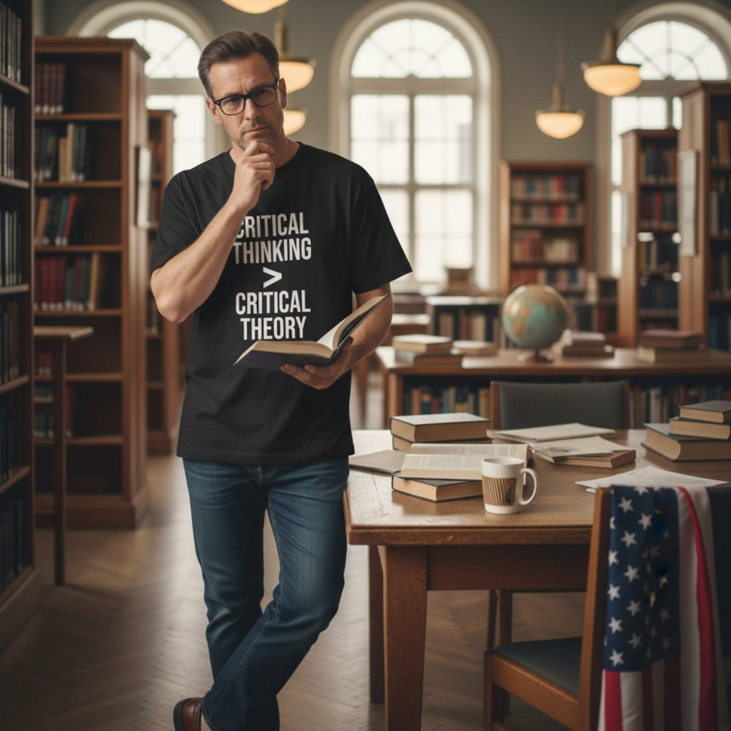 T-Shirt Black / S Critical Thinking > Critical Theory | Bold Text | Oversized Boxy Premium Tee