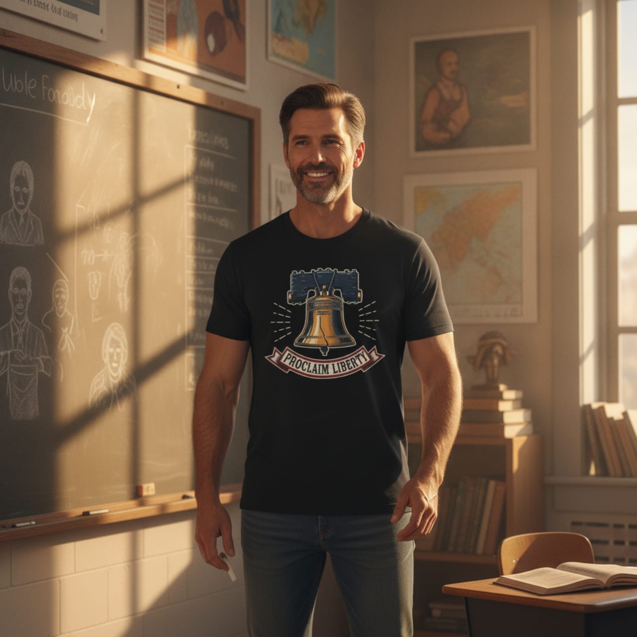 T-Shirt Black / S Proclaim Liberty — Liberty Bell 1776 Patriotic Christian Tee