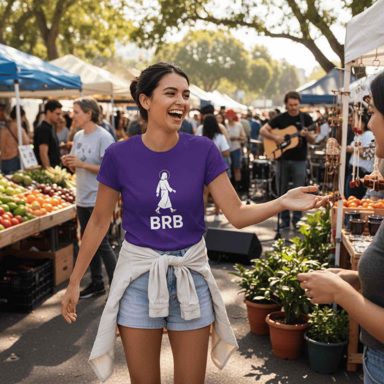 T-Shirt BRB Jesus | Funny Premium Christian T Shirt | Graphic Tee