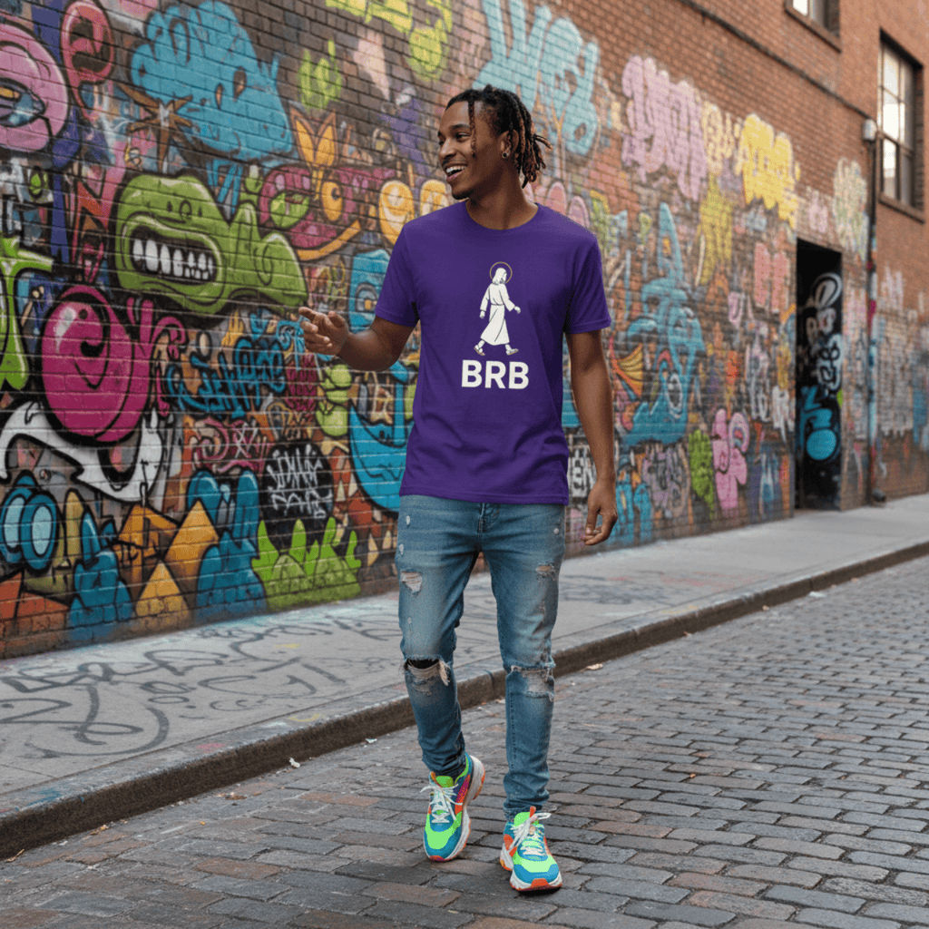 T-Shirt BRB Jesus | Funny Premium Christian T Shirt | Graphic Tee