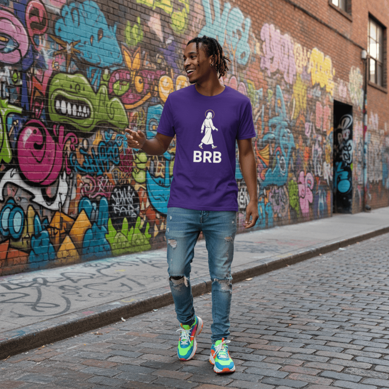 T-Shirt BRB Jesus | Funny Premium Christian T Shirt | Graphic Tee