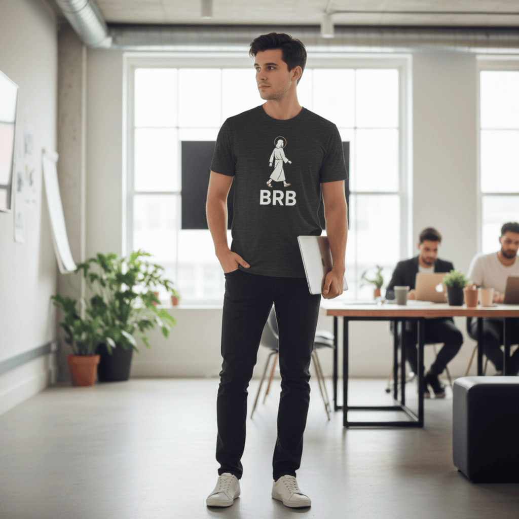 T-Shirt BRB Jesus | Funny Premium Christian T Shirt | Graphic Tee