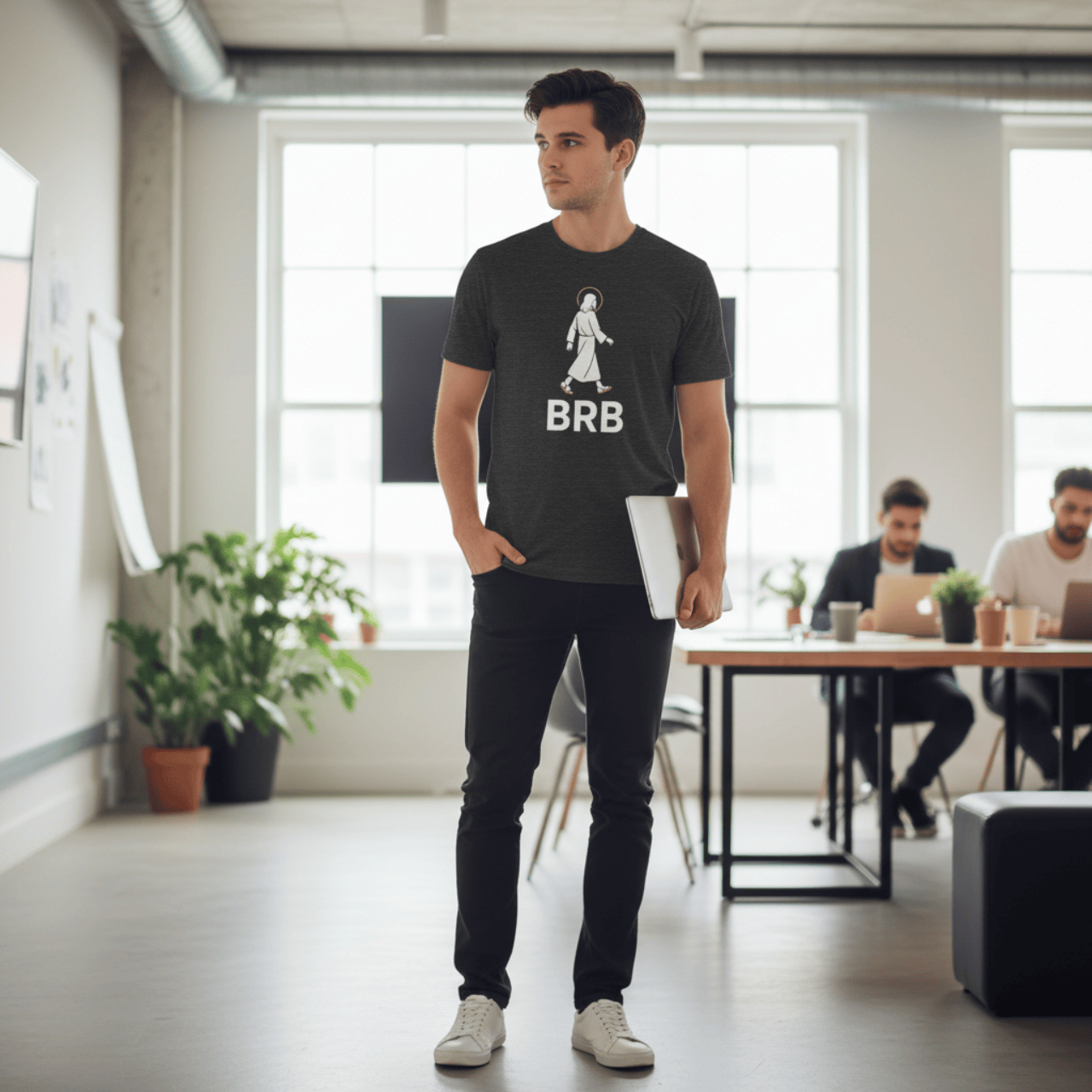 T-Shirt BRB Jesus | Funny Premium Christian T Shirt | Graphic Tee