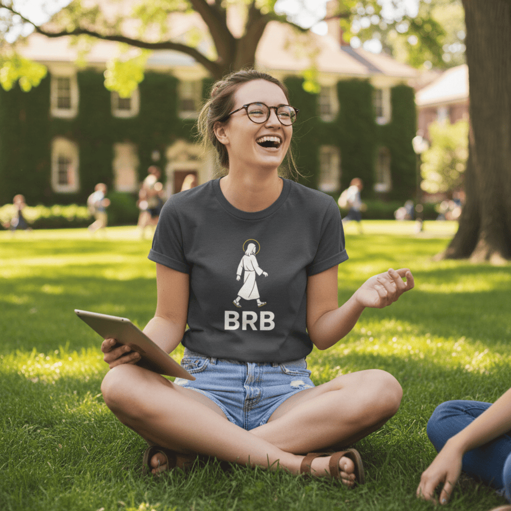 T-Shirt BRB Jesus | Funny Premium Christian T Shirt | Graphic Tee