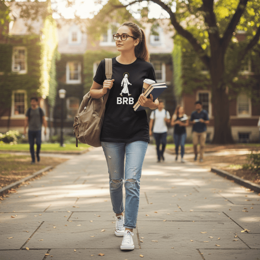 T-Shirt BRB Jesus | Funny Premium Christian T Shirt | Graphic Tee