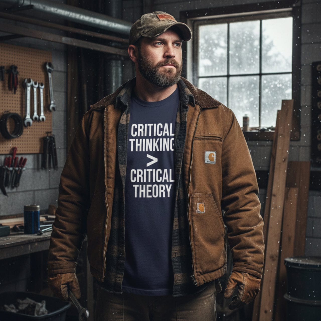 T-Shirt Critical Thinking > Critical Theory | Bold Text | Oversized Boxy Premium Tee