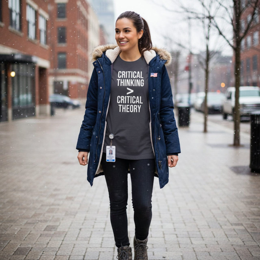 T-Shirt Critical Thinking > Critical Theory | Bold Text | Oversized Boxy Premium Tee