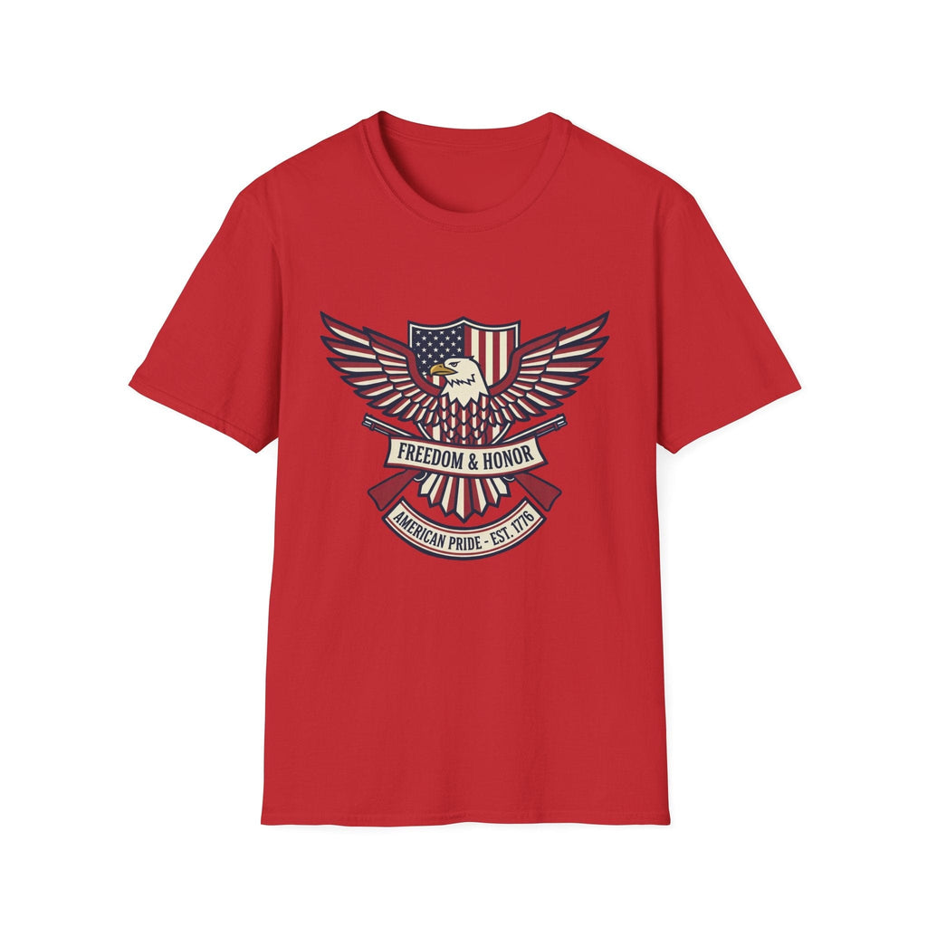 T-Shirt Freedom & Honor | American Pride Est 1776 | Softstyle Tee