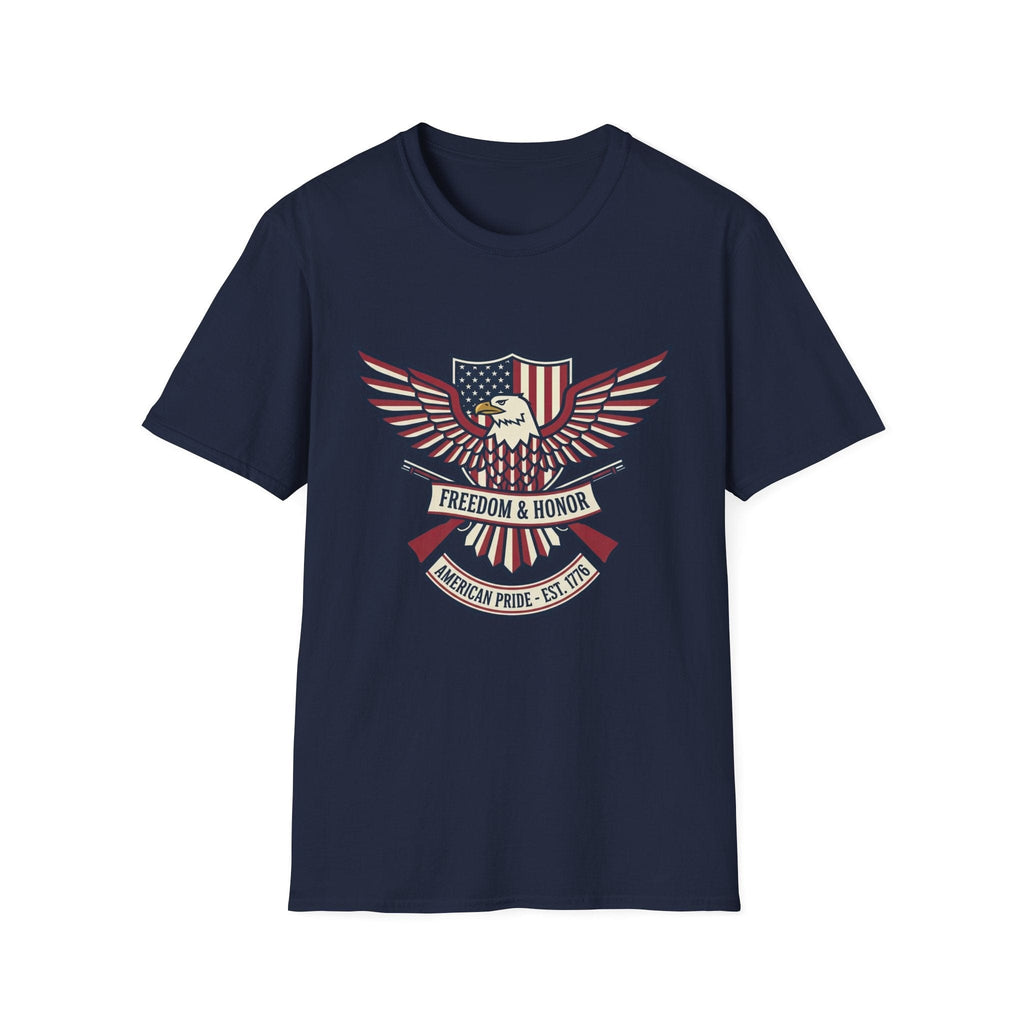 T-Shirt Freedom & Honor | American Pride Est 1776 | Softstyle Tee