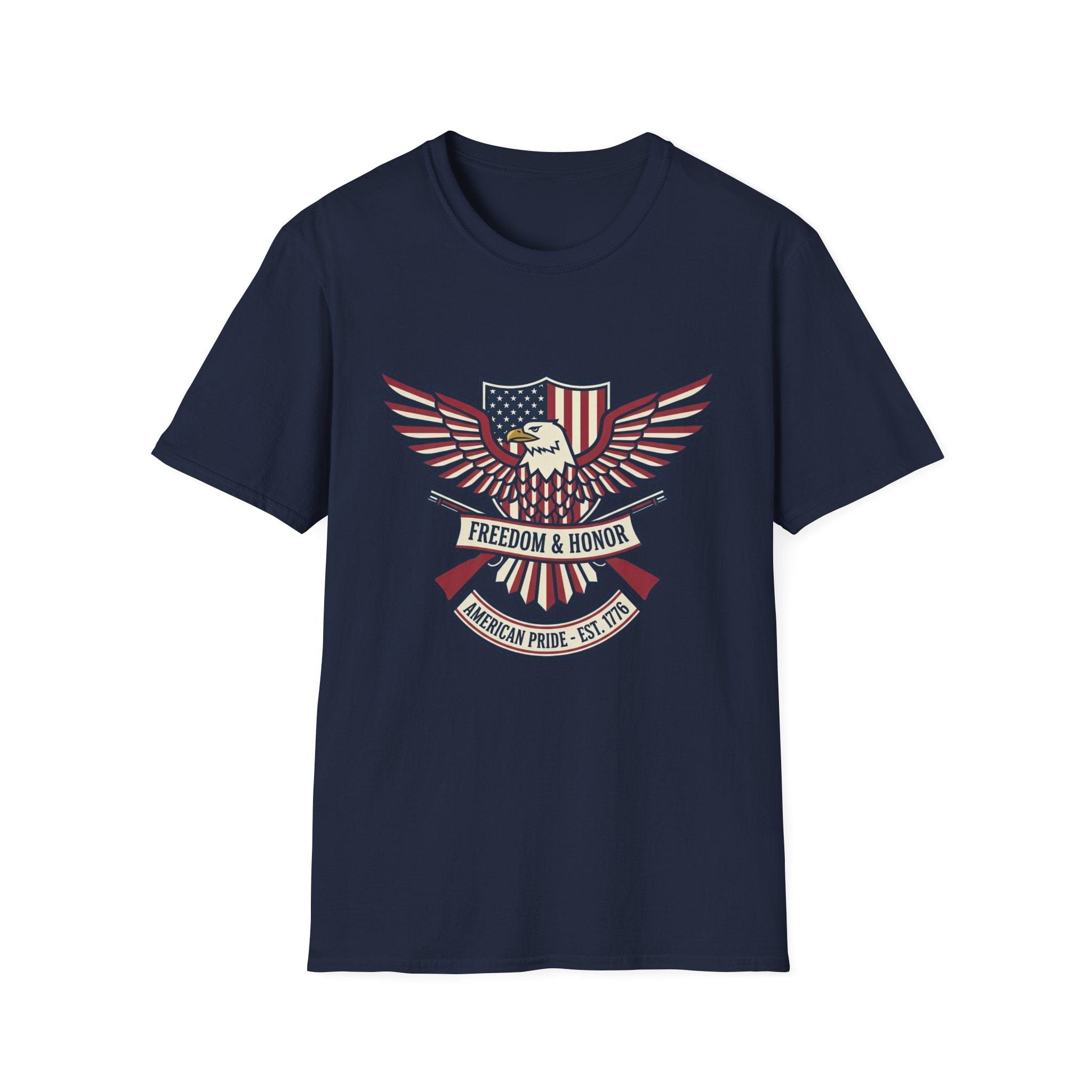 T-Shirt Freedom & Honor | American Pride Est 1776 | Softstyle Tee