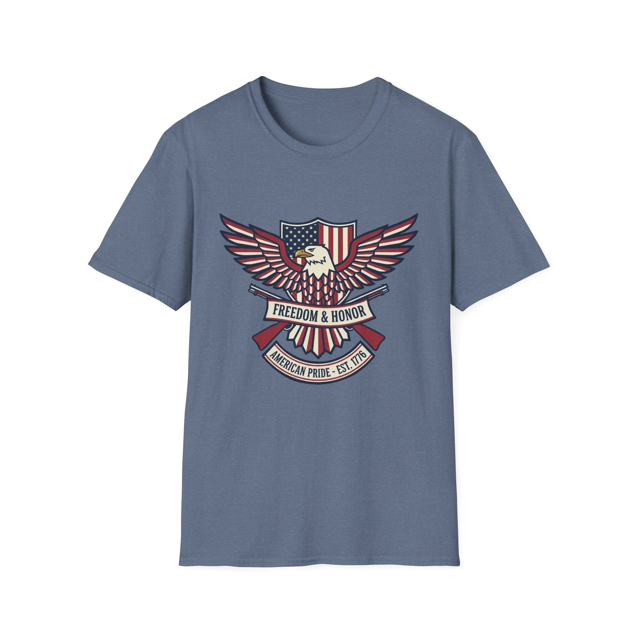 T-Shirt Freedom & Honor | American Pride Est 1776 | Softstyle Tee