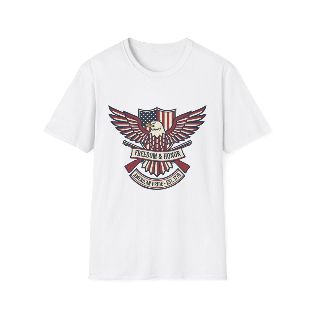 T-Shirt Freedom & Honor | American Pride Est 1776 | Softstyle Tee