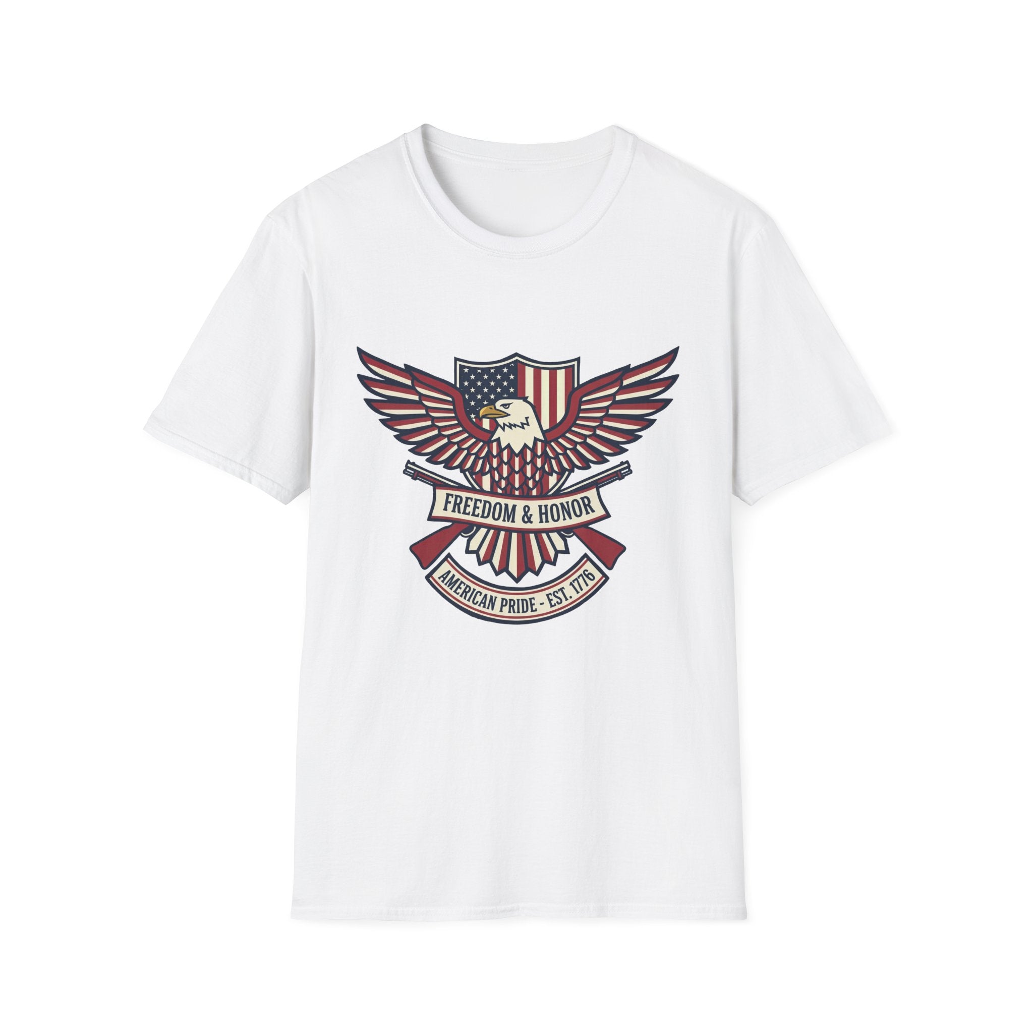 T-Shirt Freedom & Honor | American Pride Est 1776 | Softstyle Tee