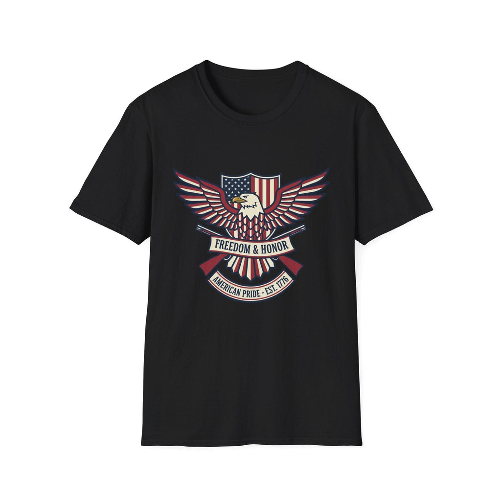 T-Shirt Freedom & Honor | American Pride Est 1776 | Softstyle Tee